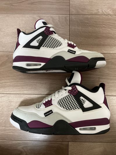 Paris Saint Germain ×Nike Air Jordan 4 Retro "White/Bordeaux/Neutral Gray"