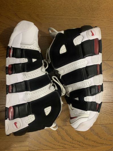 Nike Air More up Tempo "White/Black/University Red"(~2018)