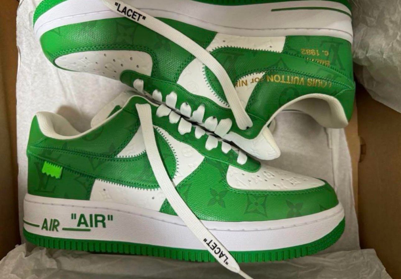 Louis Vuitton × Nike Air Force 1 Low by Virgil Abloh "White & Gym Green"