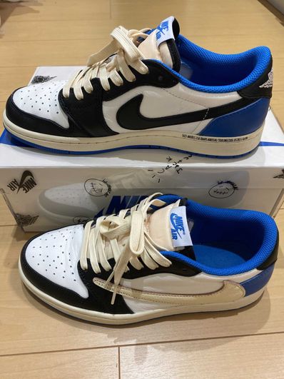 Travis Scott × fragment design × Nike Air Jordan 1 Low OG SP "Military Blue"