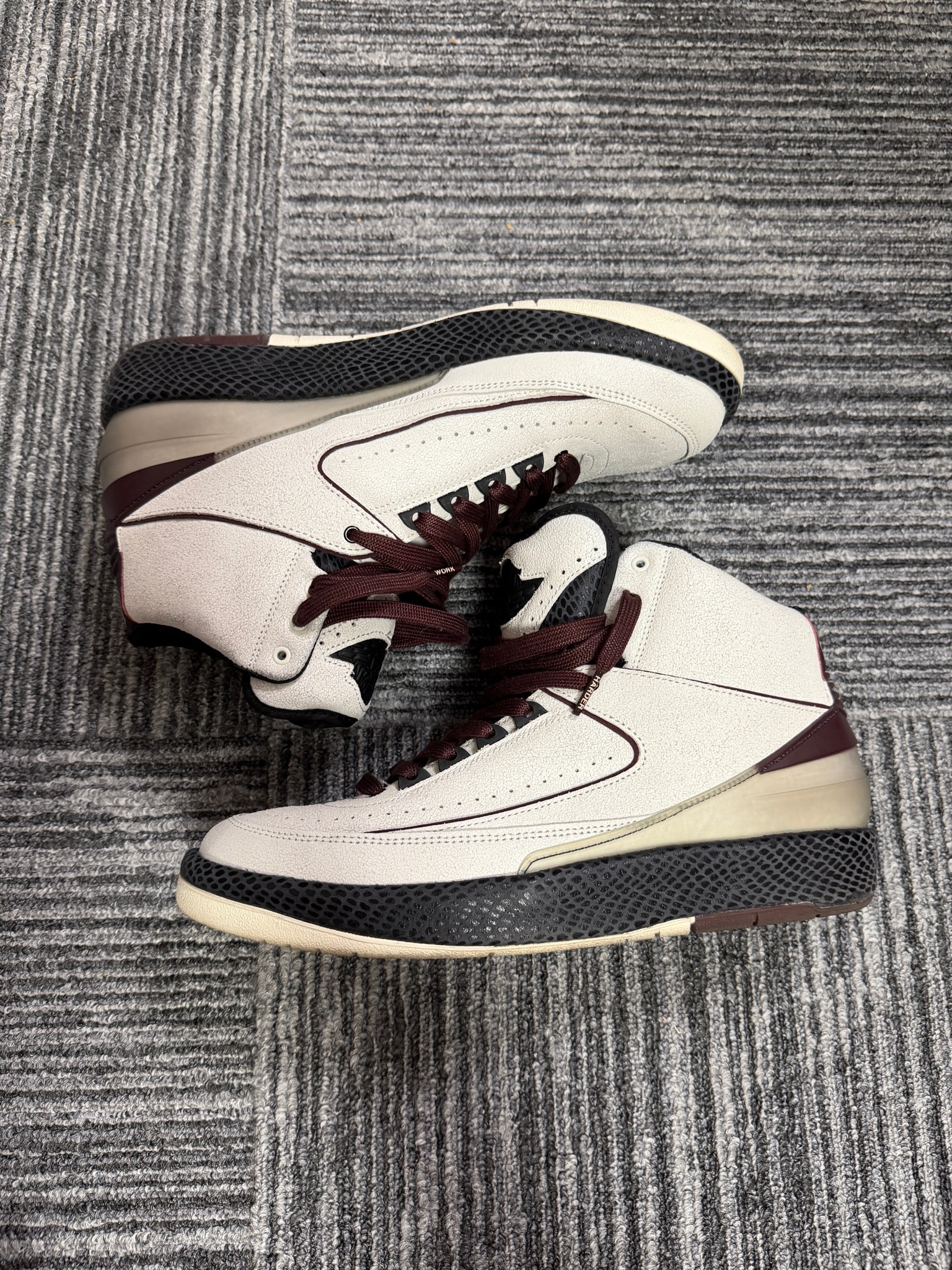 A Ma Maniere × Nike Air Jordan 2 "Airness/Sail and Burgundy"
