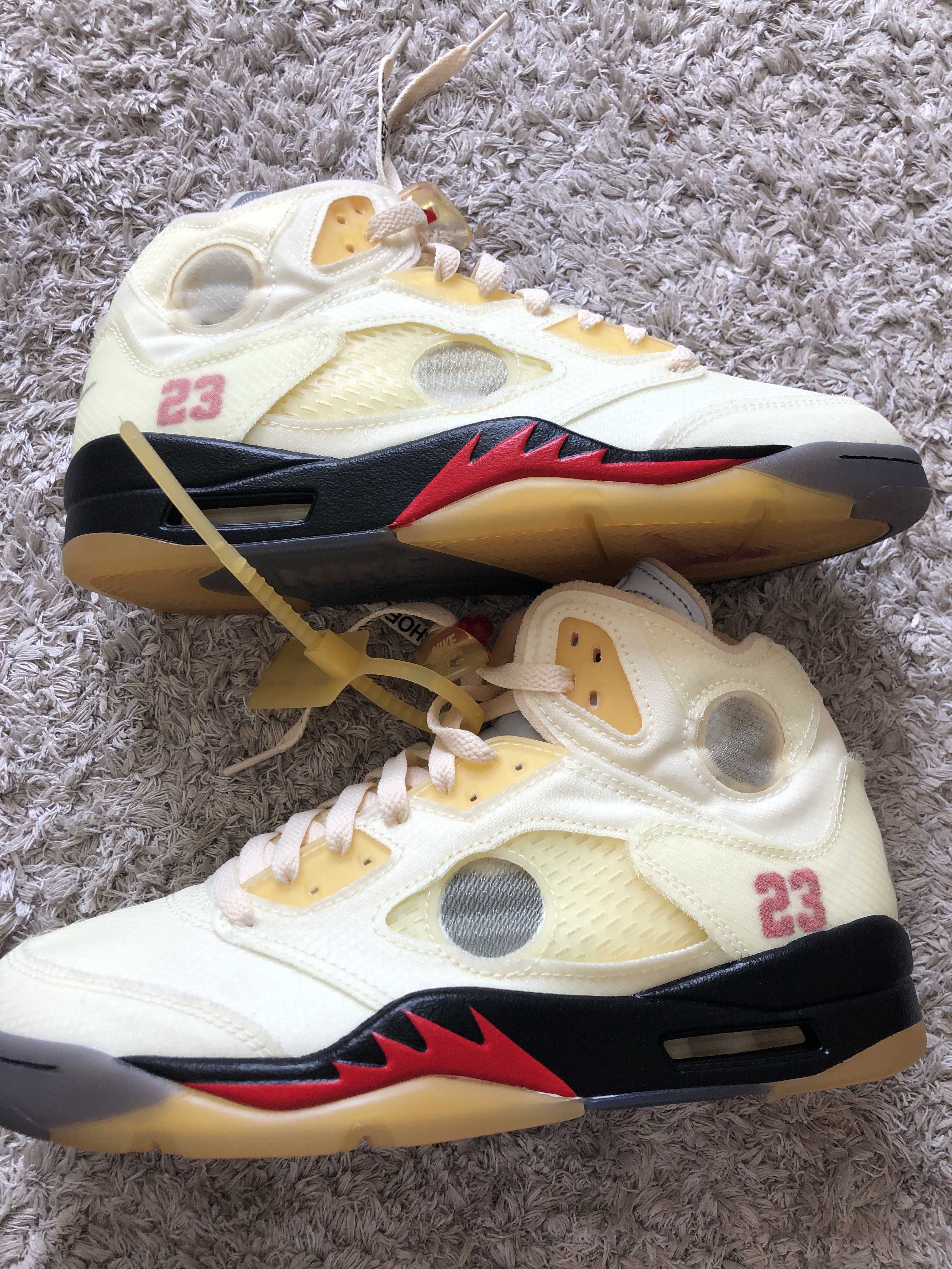 Off-White × Nike Air Jordan 5 "Sail"  