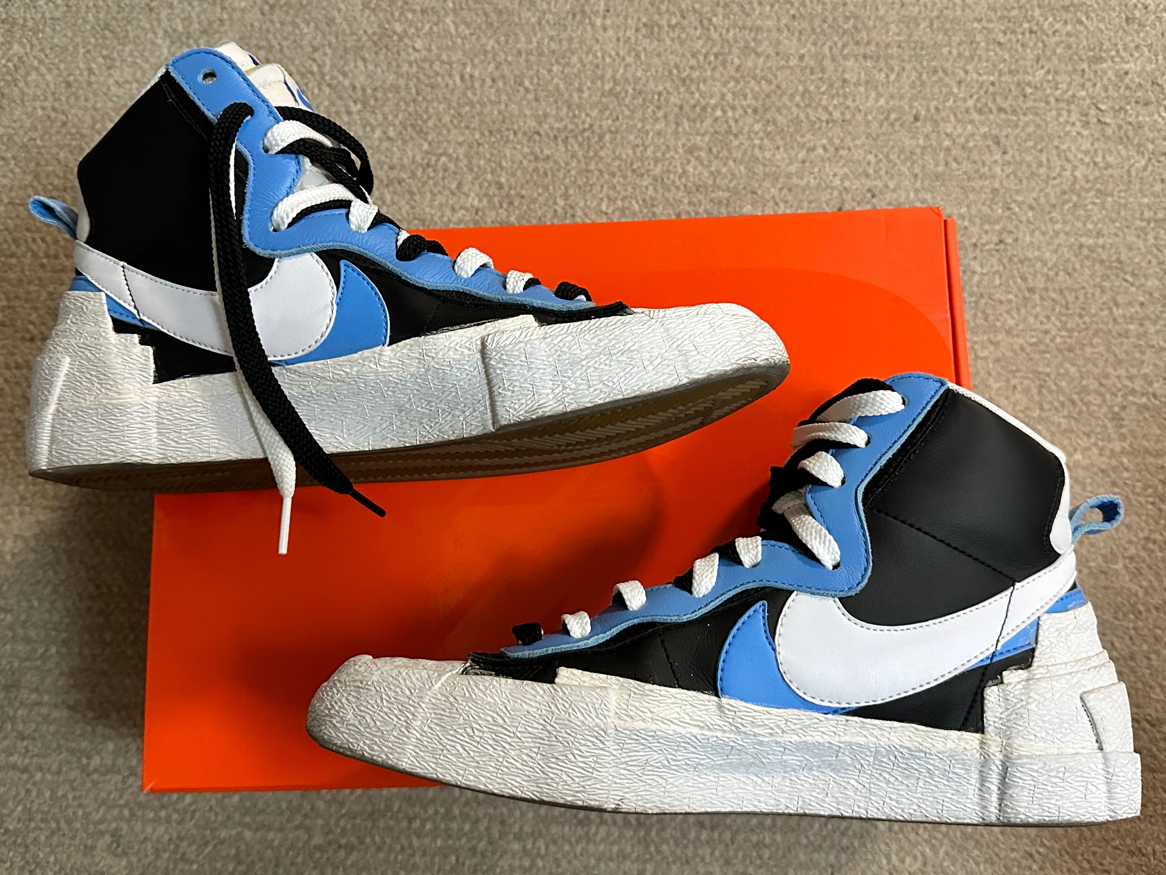 sacai × NIKE BLAZER MID "BLACK / BLUE"