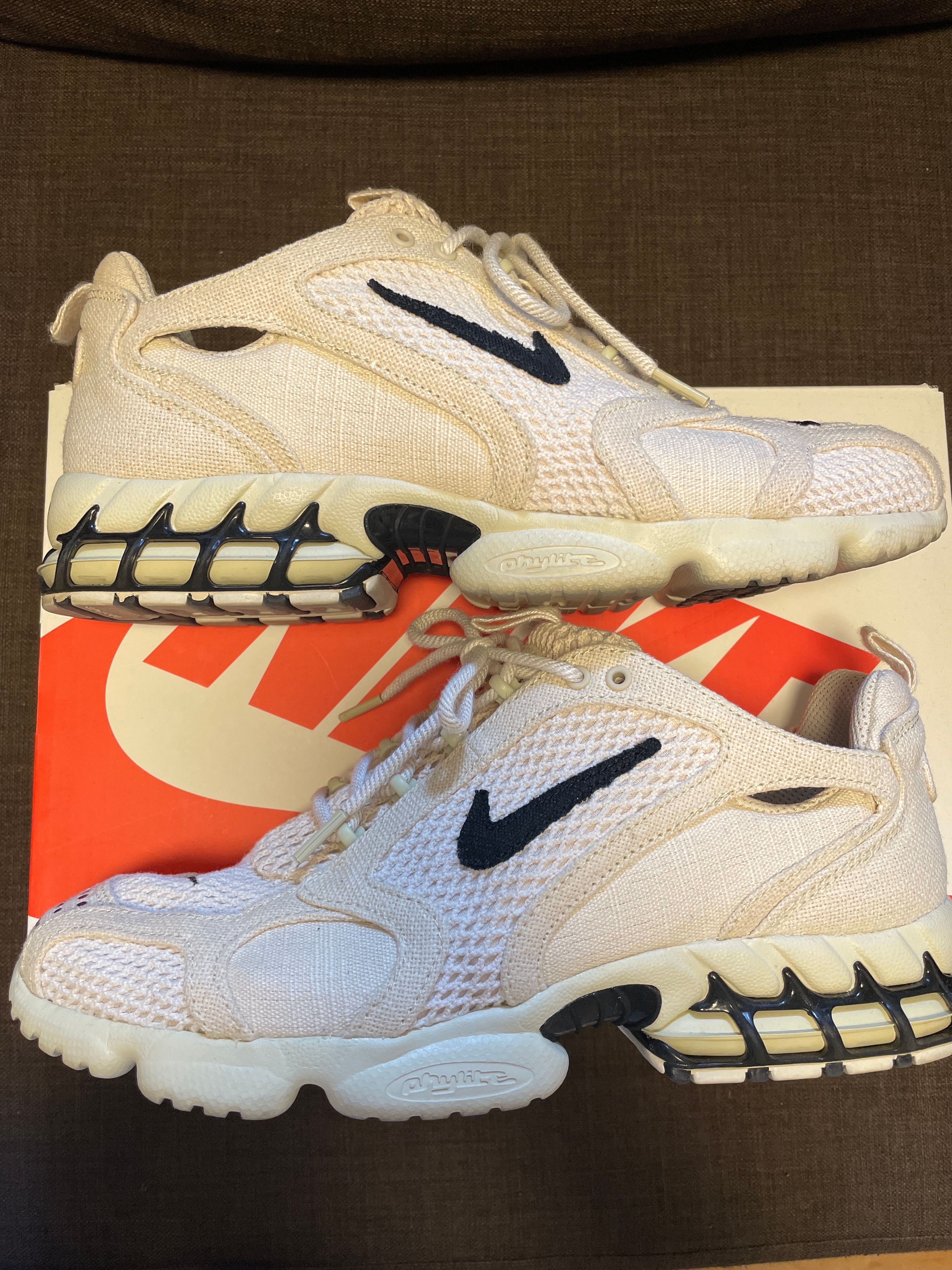 Stussy × Nike Air Zoom Spiridon CG 2 "Fossil/Black"