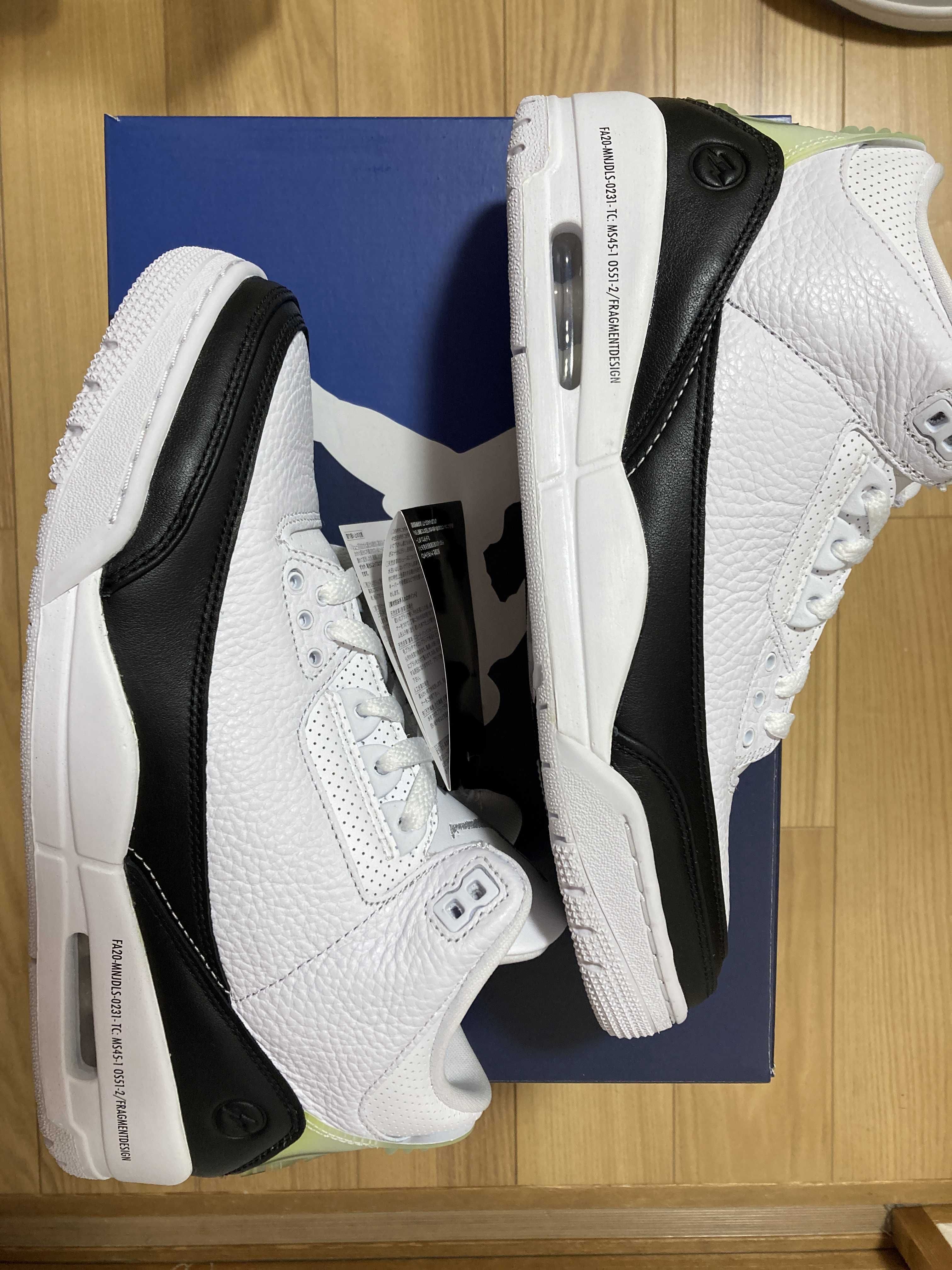 Fragment × Nike Air Jordan 3 "White/Black"