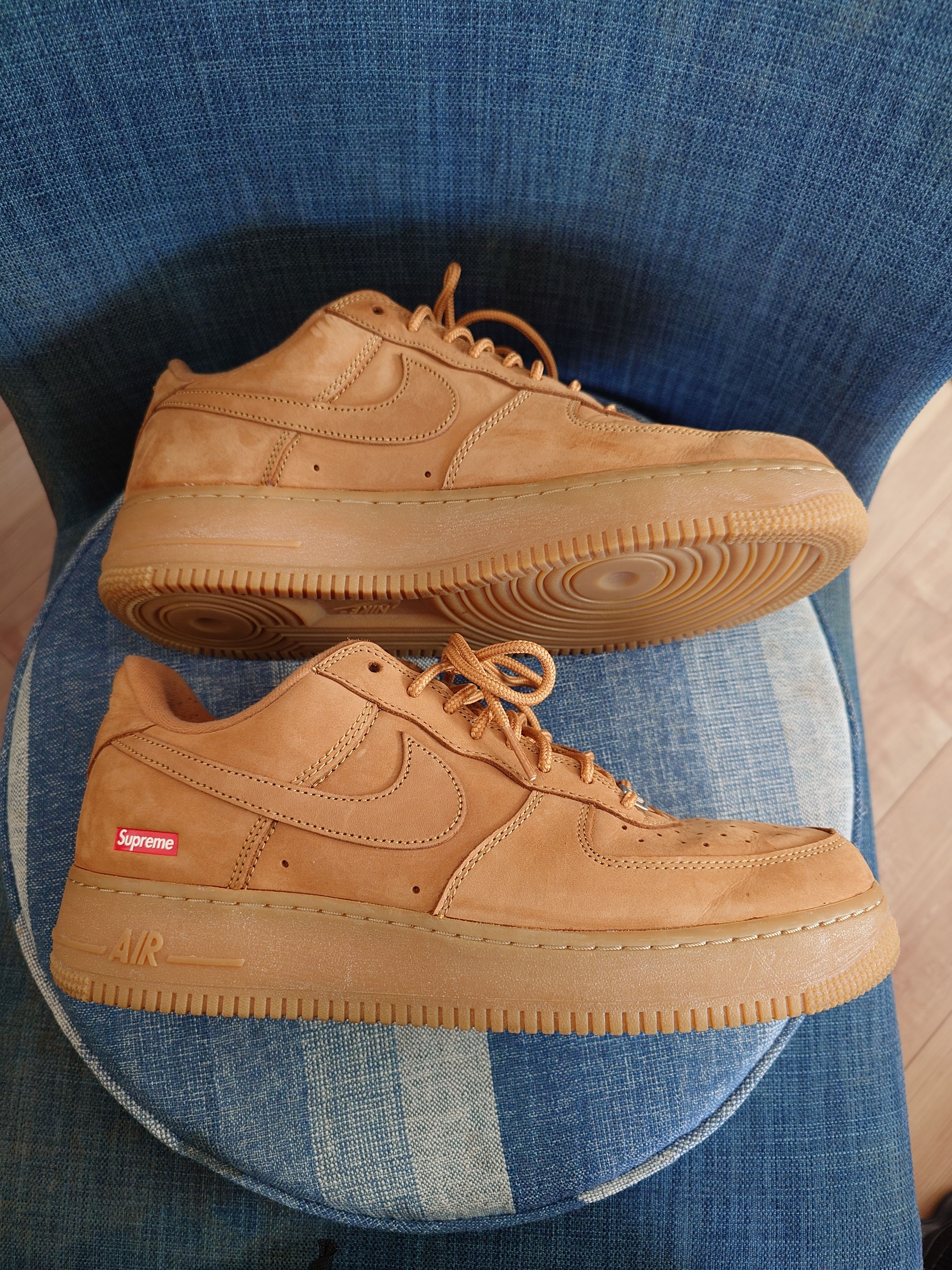 Supreme × Nike Air Force 1 Low "Flax/Wheat"
