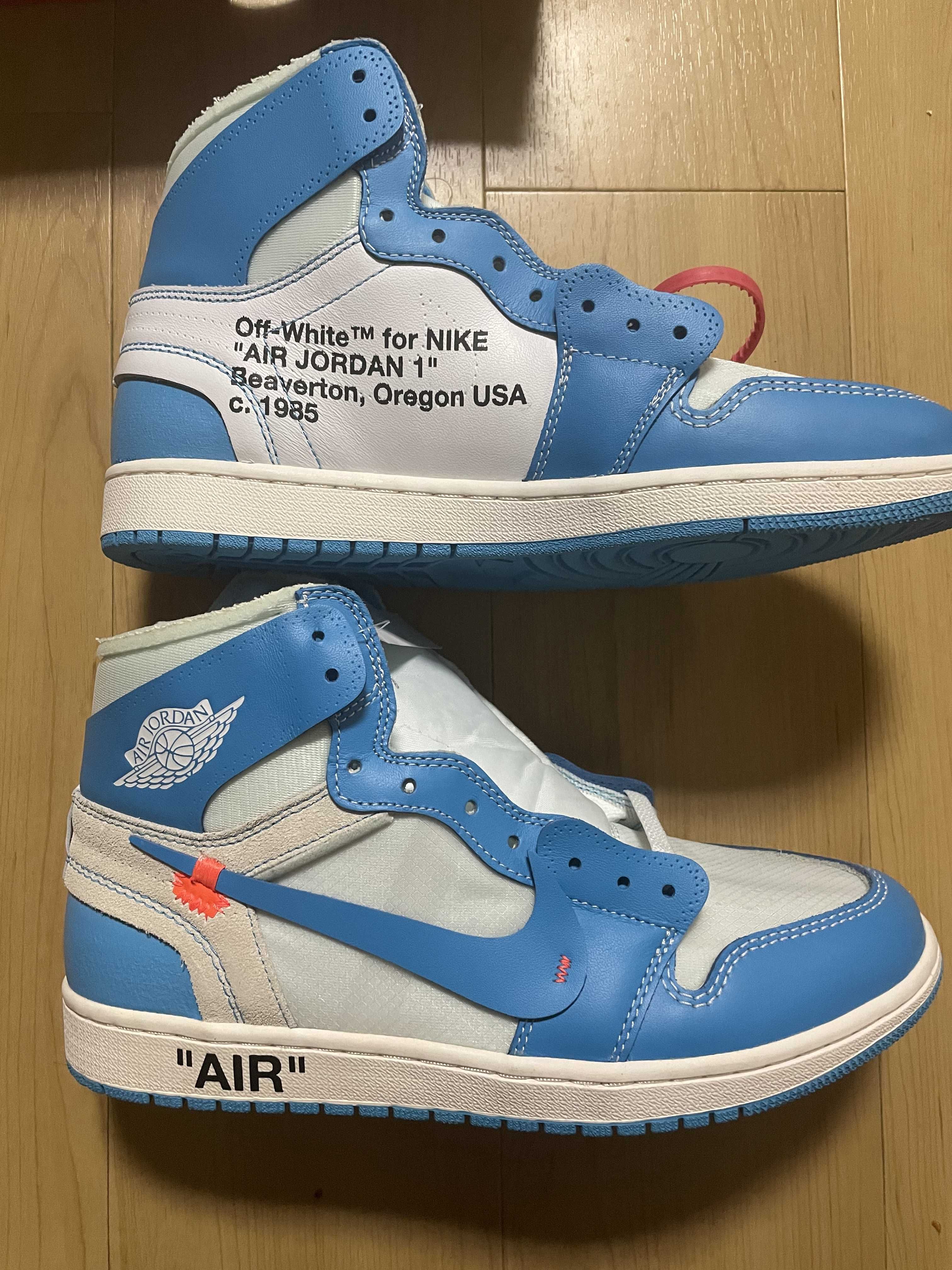 Off-White × Nike Air Jordan 1 High UNC "White/Dark Powder Blue"