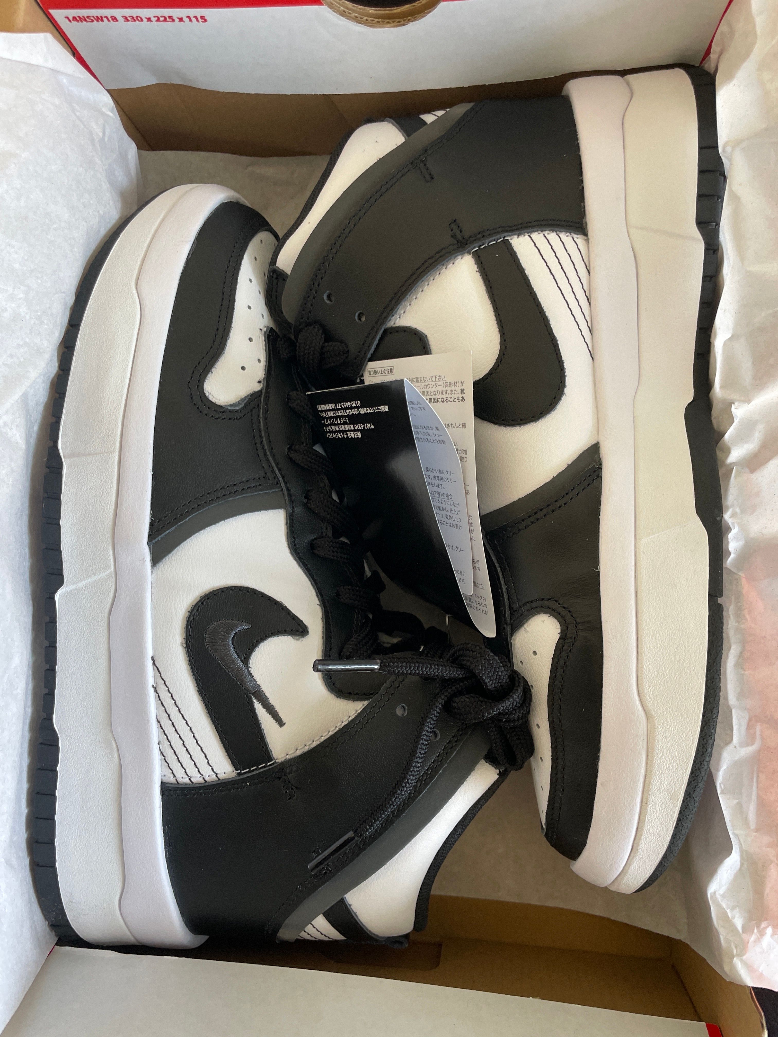 NIKE Women's DUNK HIGH UP "WHITE/BLACK"