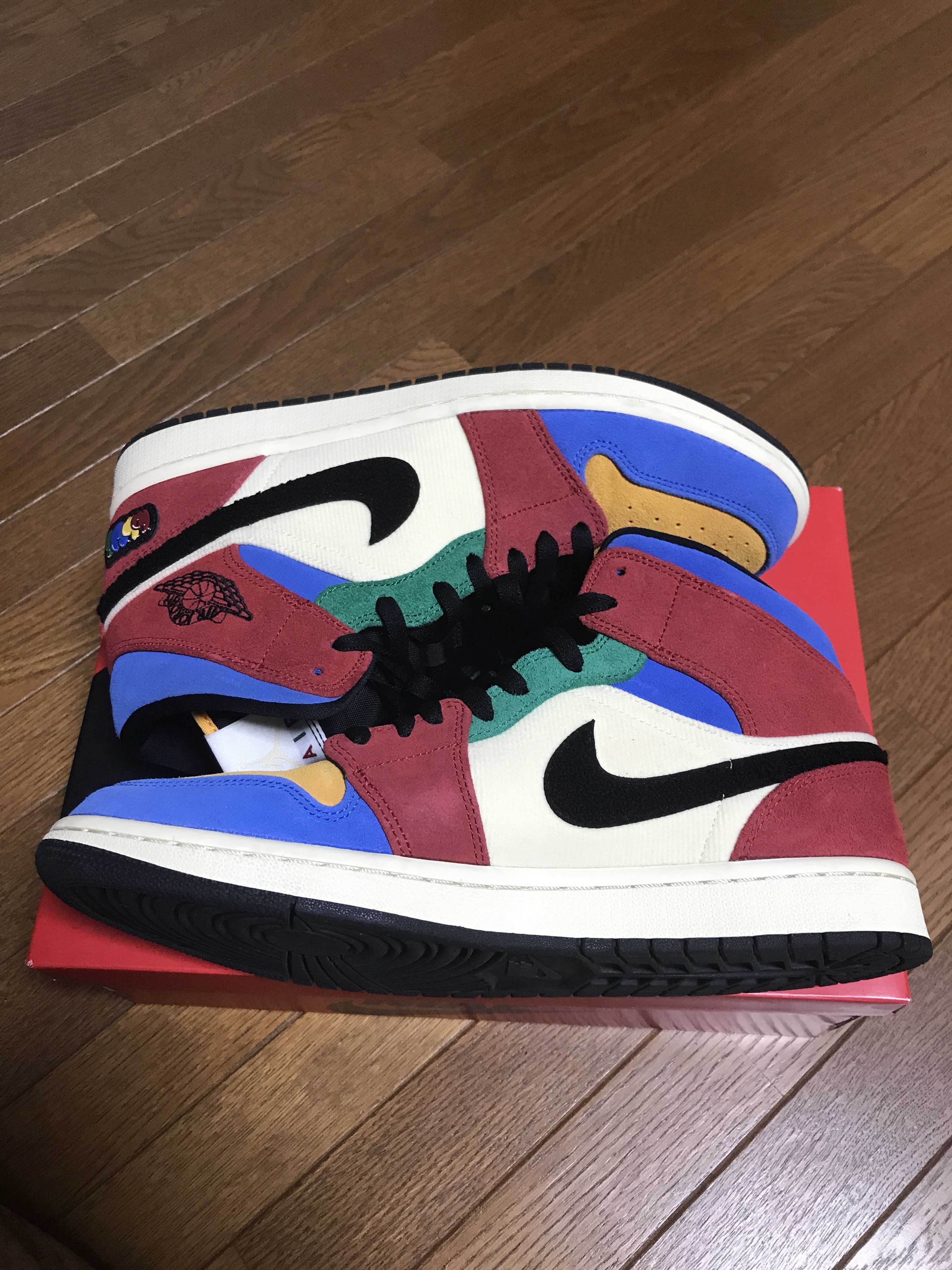 BLUE THE GREAT×NIKE AIR JORDAN 1 MID FEARLESS "MULTI"