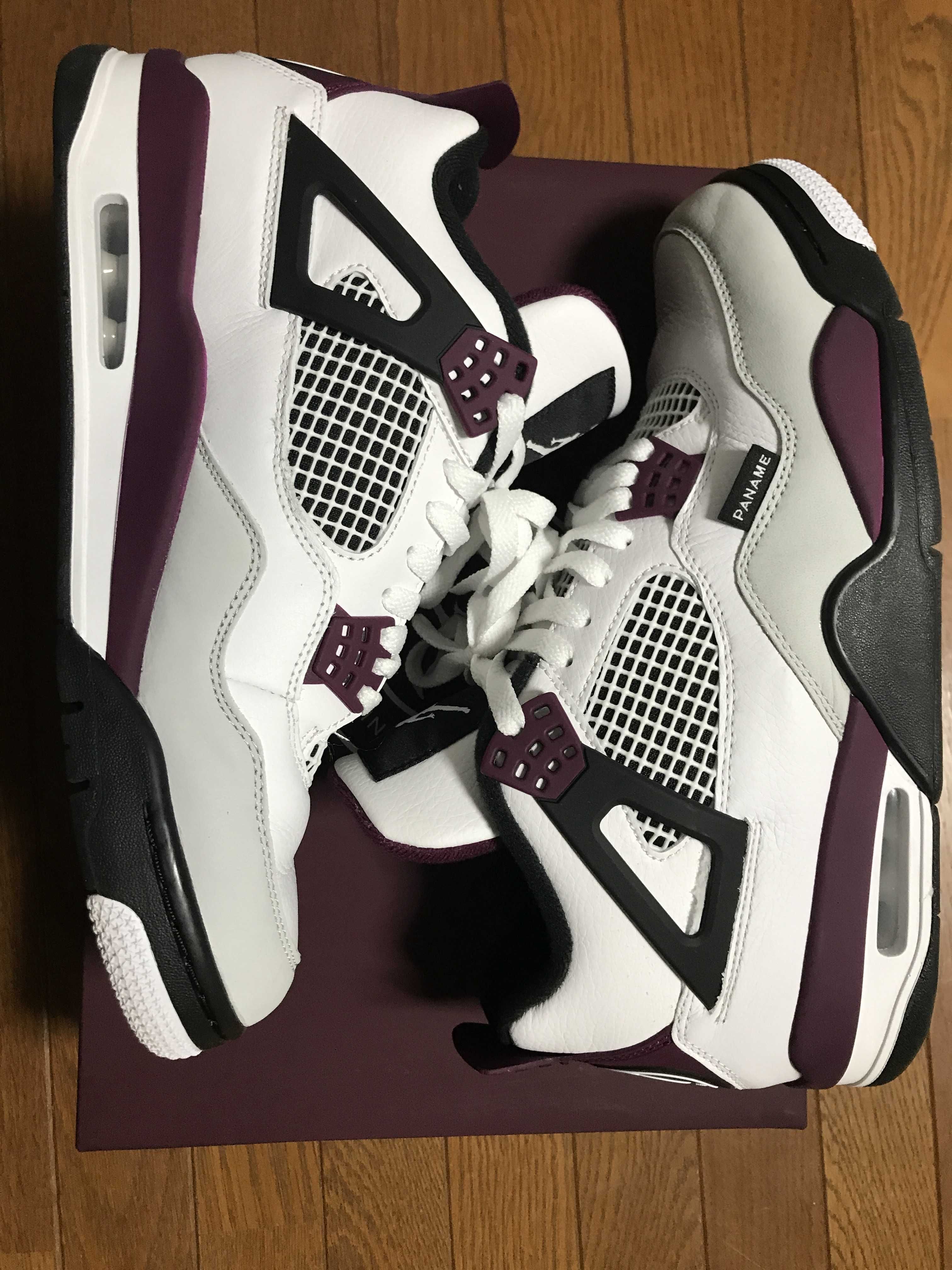 Paris Saint Germain ×Nike Air Jordan 4 Retro "White/Bordeaux/Neutral Gray"