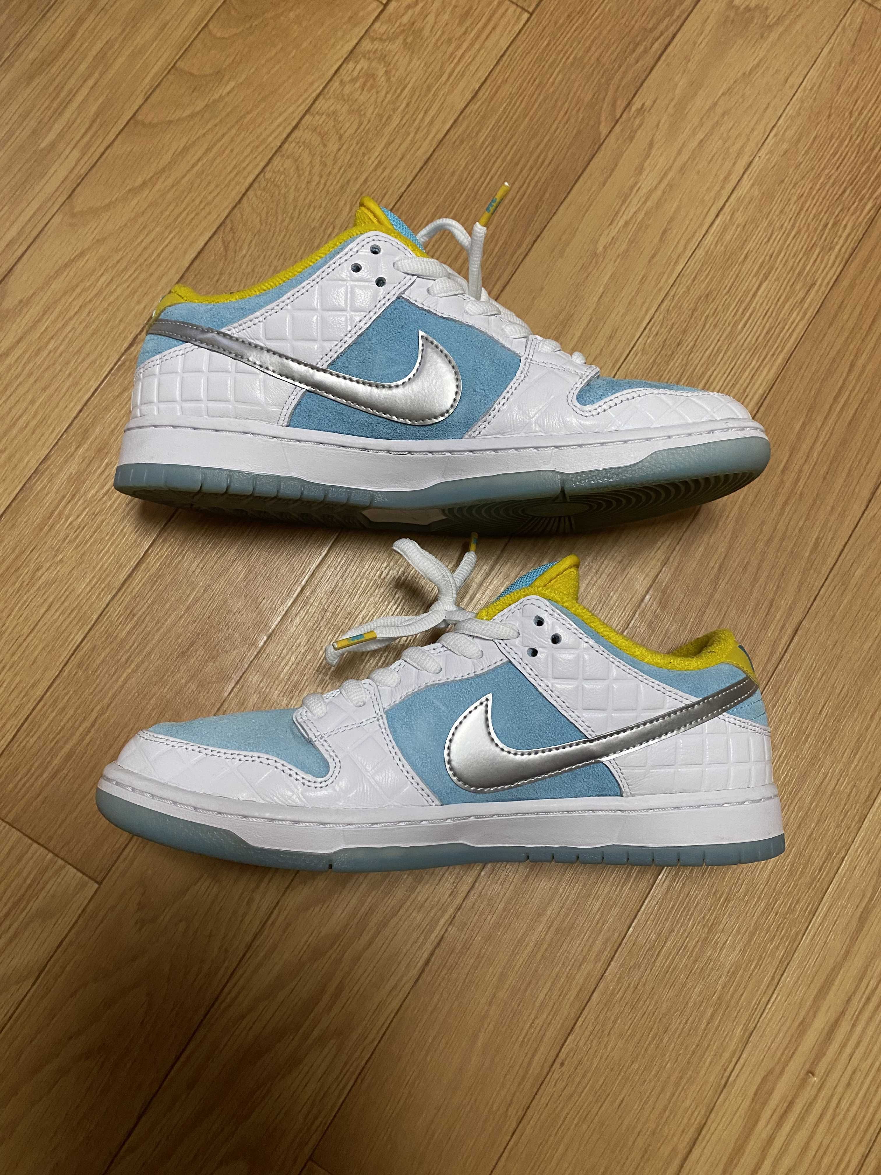 FTC × Nike SB Dunk Low "White/Blue"