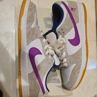 Rayssa Leal × Nike SB Dunk Low PRM "Pure Platinum and Vivid Purple"
