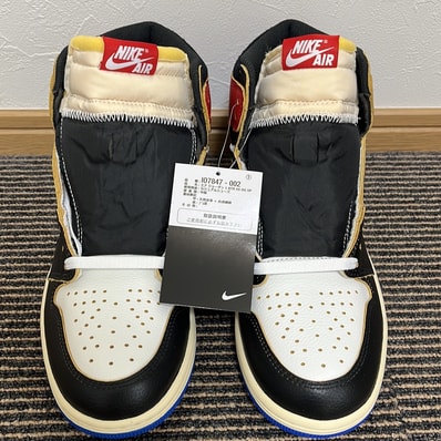 fragment design × UNION × Nike Air Jordan 1 High OG "Black/Varsity Red"