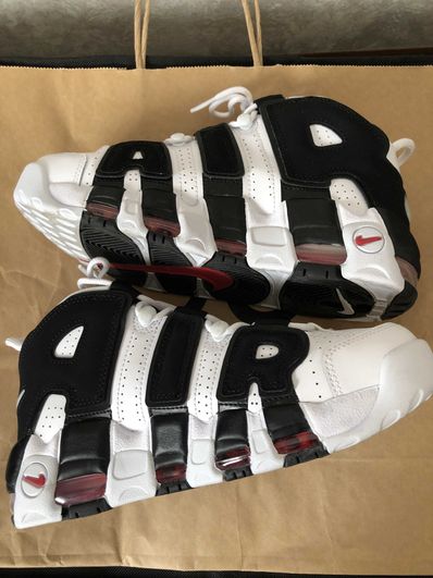 NIKE AIR MORE UPTEMPO "WHITE/BLACK/UNIVERSITY RED"(2020)