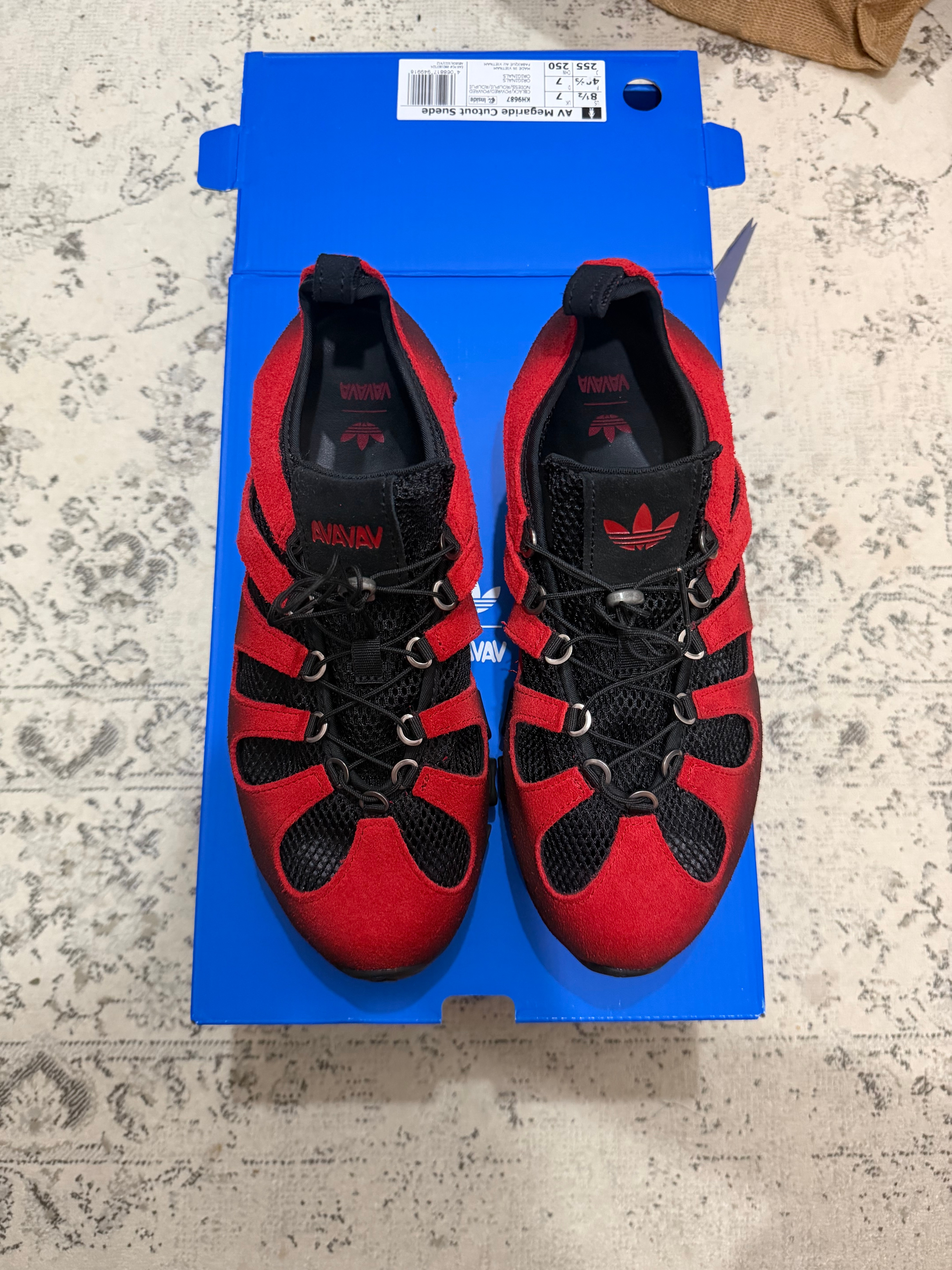 Avavav × adidas Women's Megaride "Core Black/Power Red"