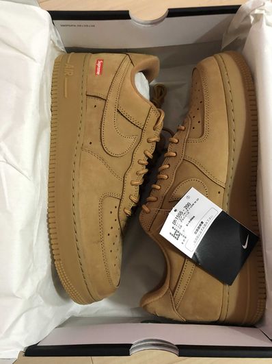 Supreme × Nike Air Force 1 Low "Flax/Wheat"