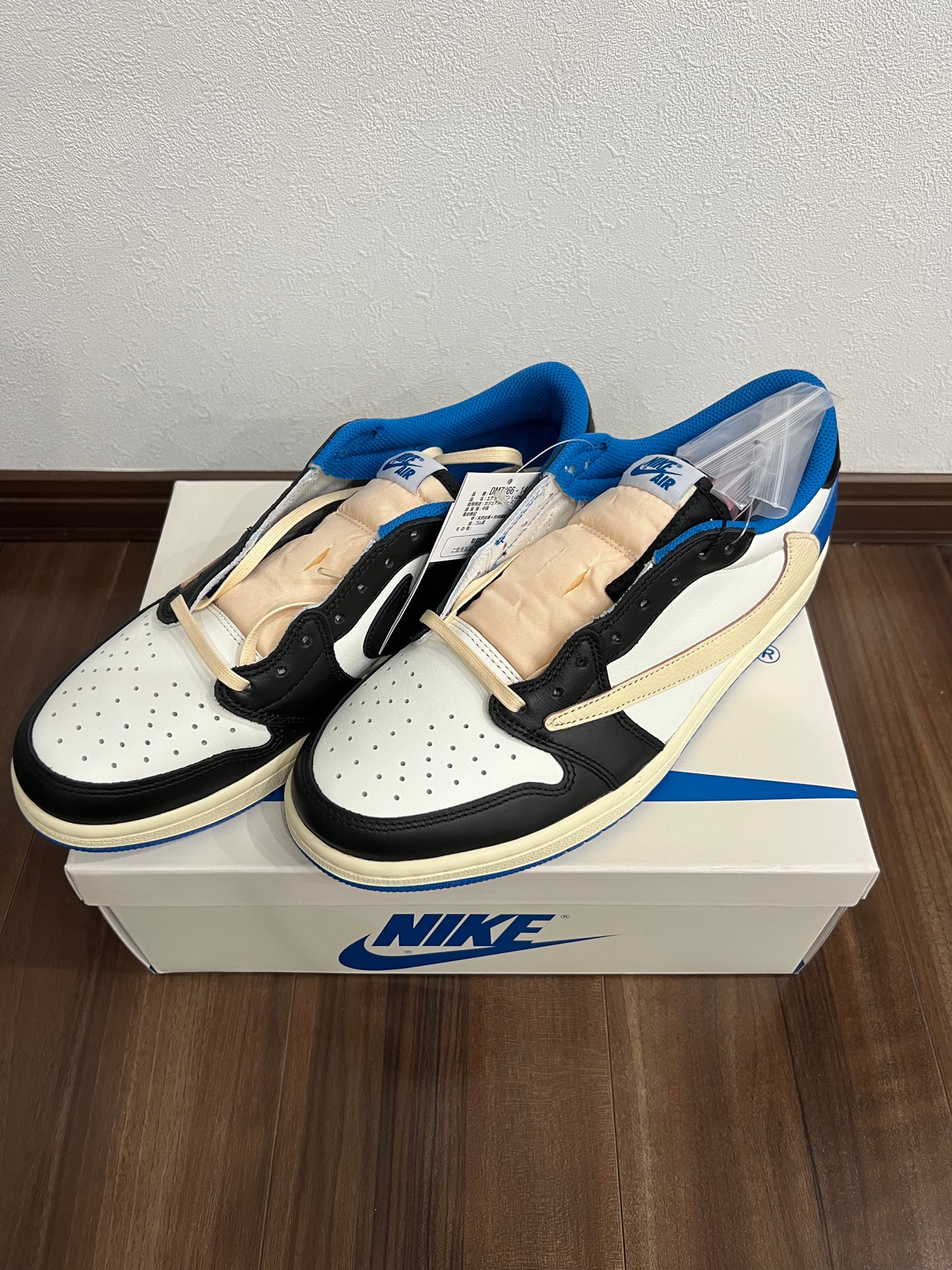 Travis Scott × fragment design × Nike Air Jordan 1 Low OG SP "Military Blue"