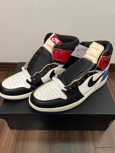 fragment design × UNION × Nike Air Jordan 1 High OG "Black/Varsity Red"