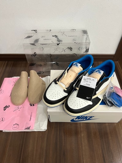 Travis Scott × fragment design × Nike Air Jordan 1 Low OG SP "Military Blue"