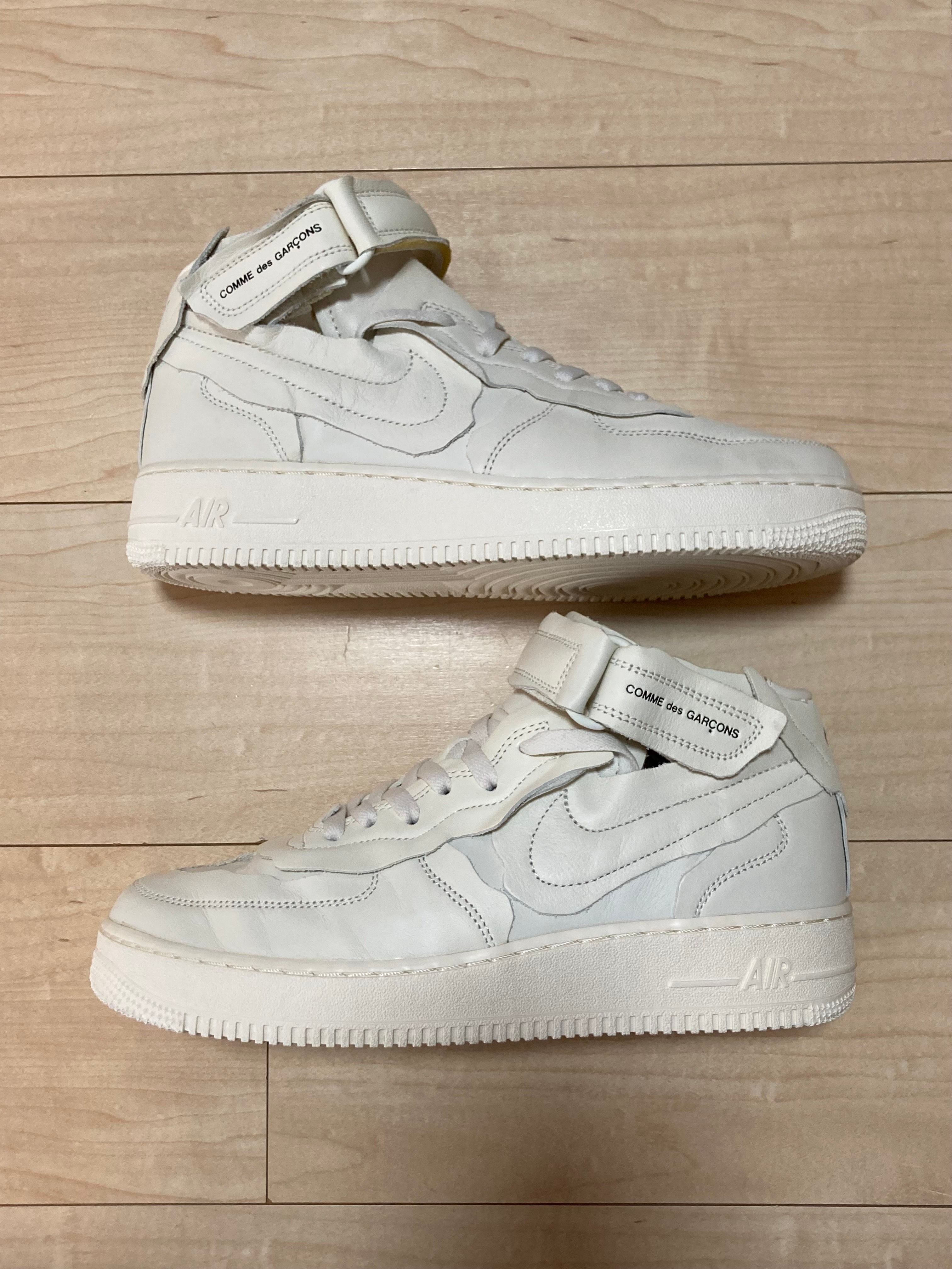 COMME des GARCONS × Nike Air Force 1 Mid "White" 