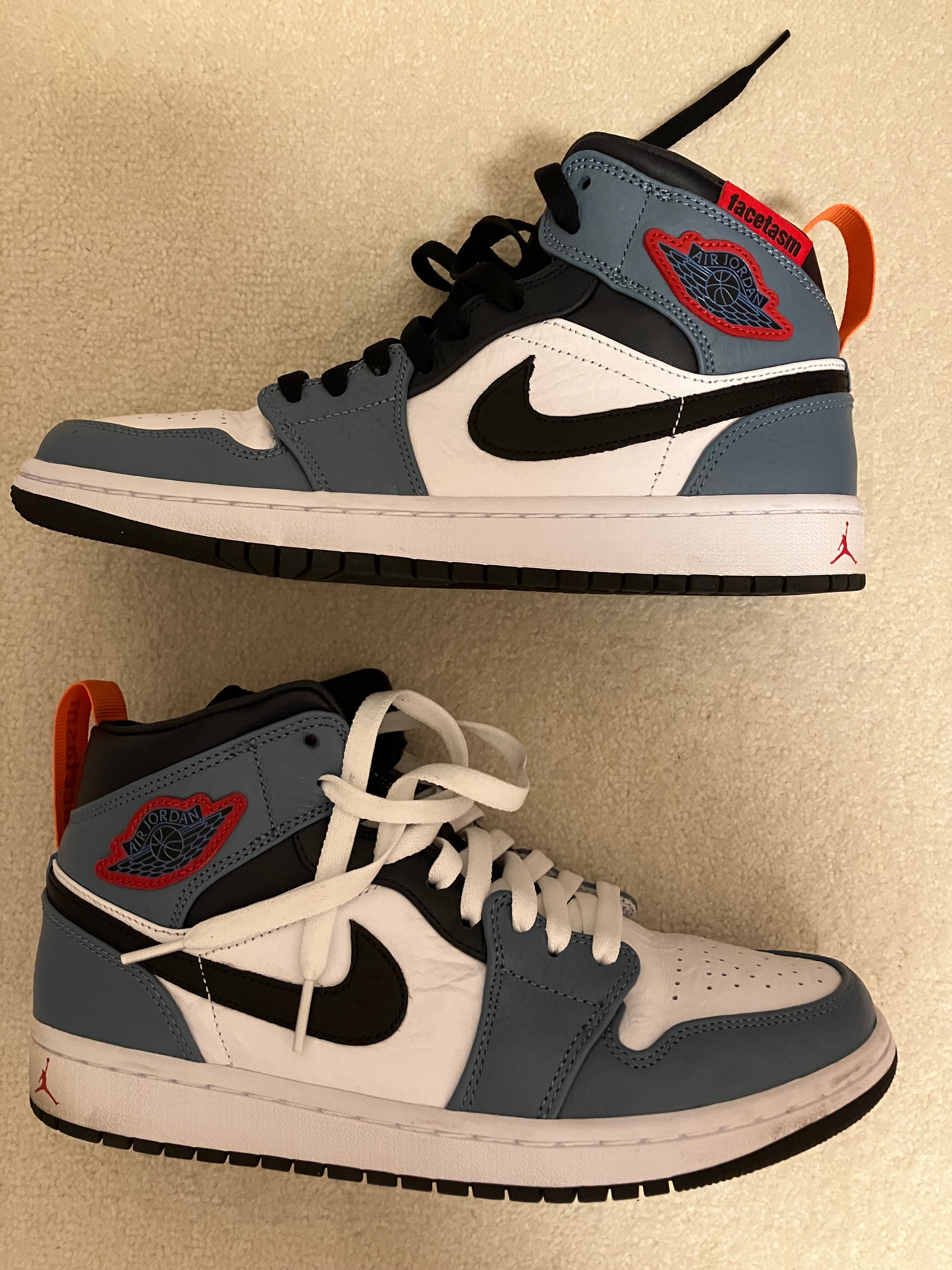 FACETASM × Nike Air Jordan 1 Mid "White/Navy"