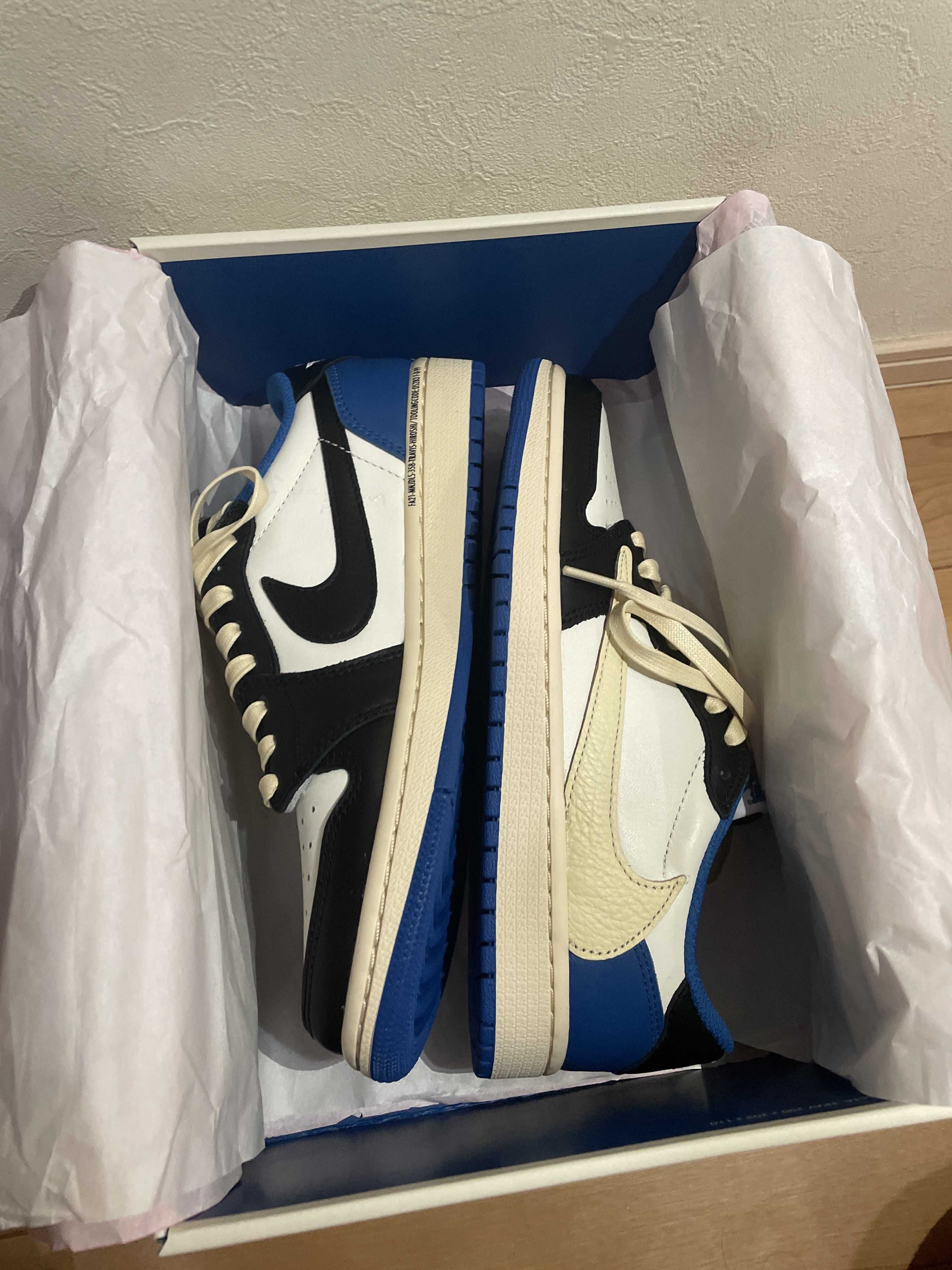 Travis Scott × fragment design × Nike Air Jordan 1 Low OG SP "Military Blue"