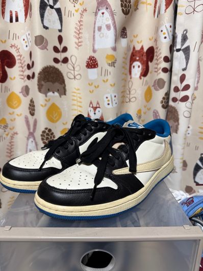 Travis Scott × fragment design × Nike Air Jordan 1 Low OG SP "Military Blue"