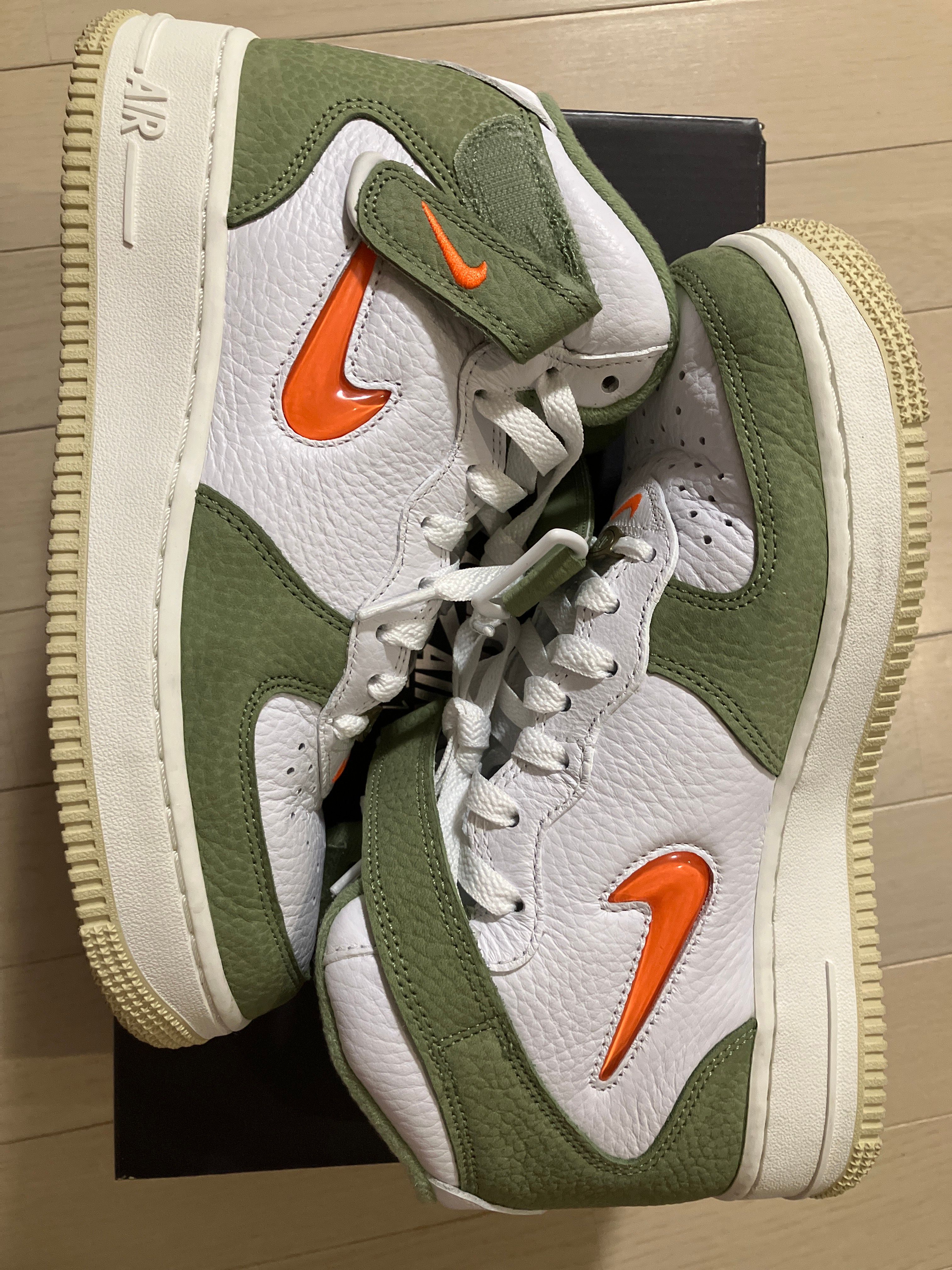 Nike Air Force 1 Mid QS "Olive Green and Total Orange"