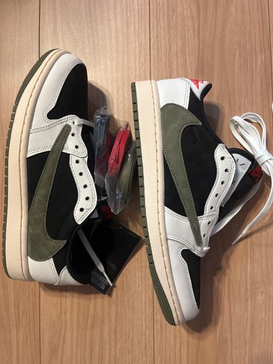 Travis Scott × Nike Women's Air Jordan 1 Low OG "Medium Olive"