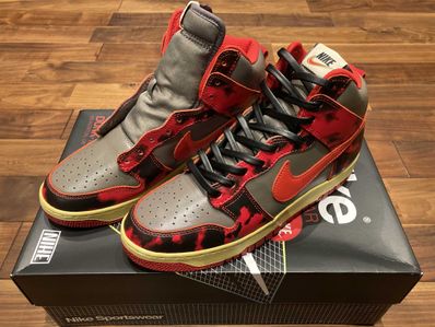 Nike Dunk High "Red Acid Wash"