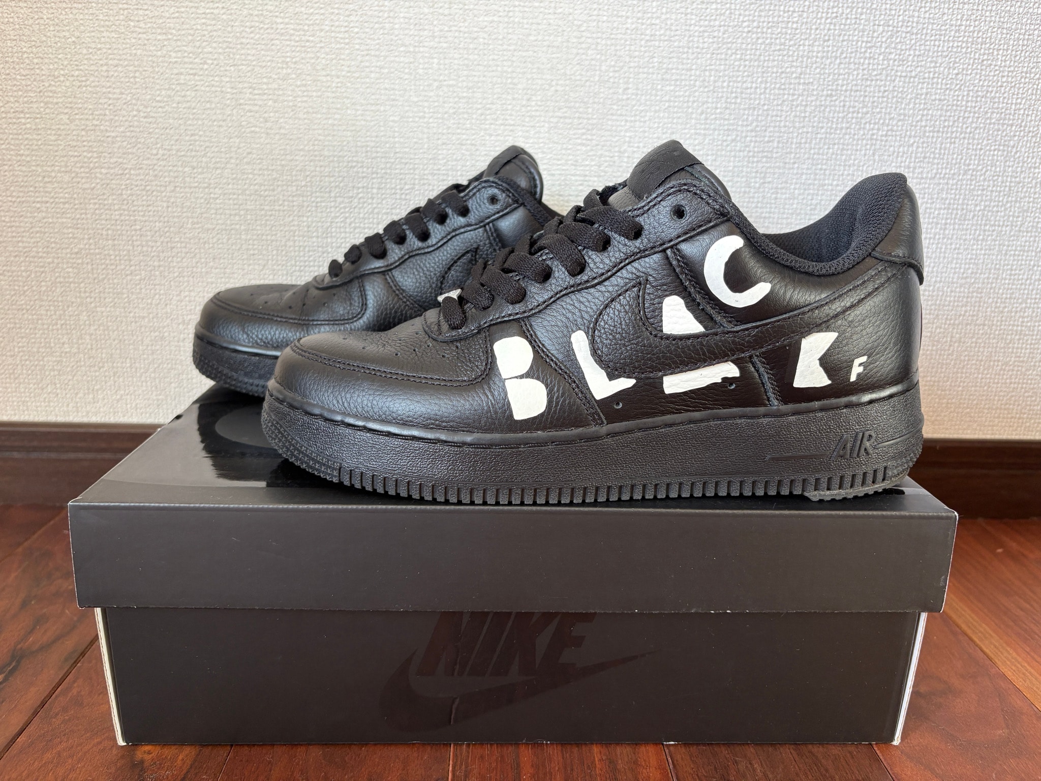 BLACK COMME des GARCONS × Nike Air Force 1 Low Retro "Black"