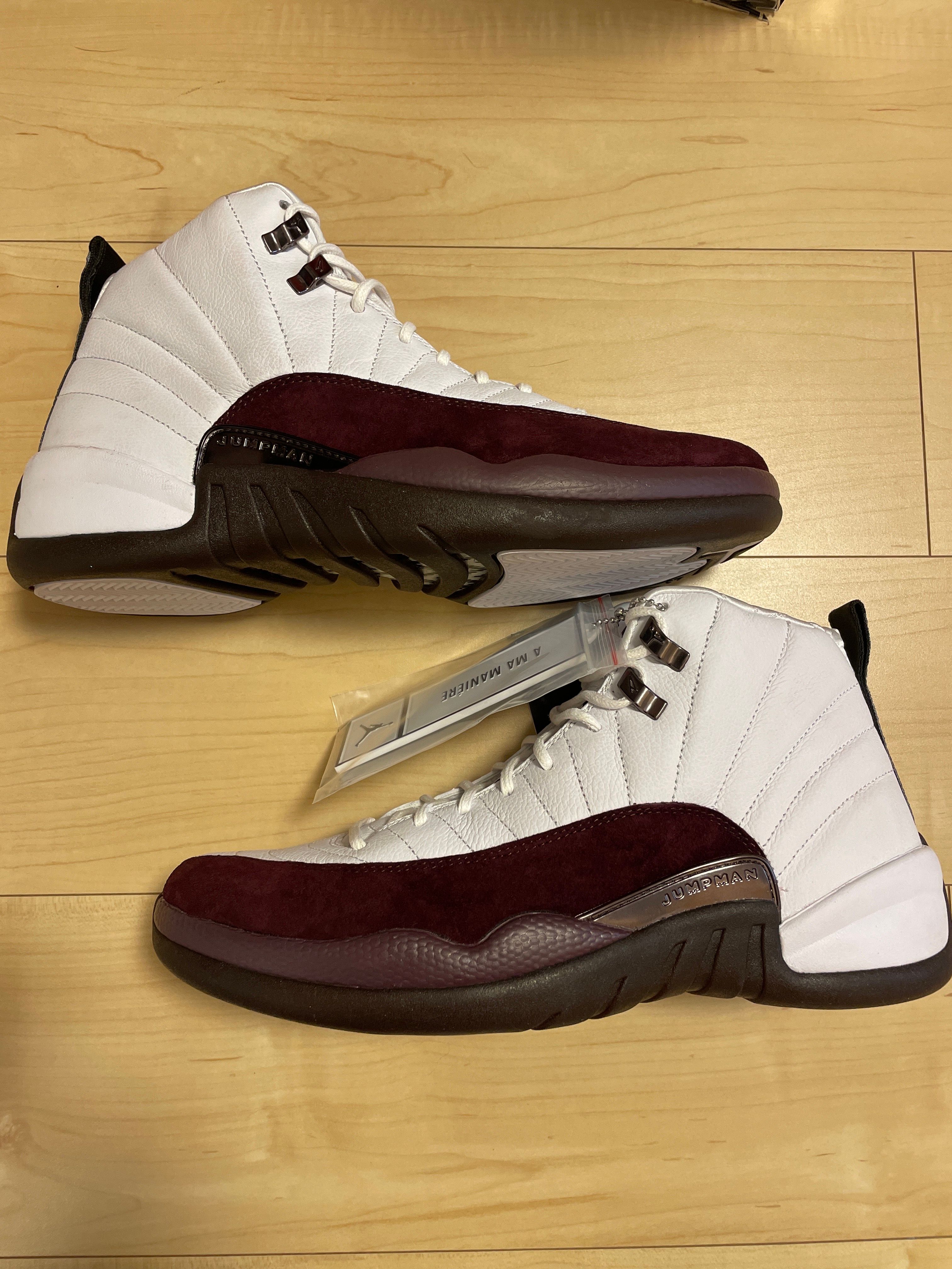 A Ma Maniere × Nike Women's Air Jordan 12 "White and Burgundy Crush"