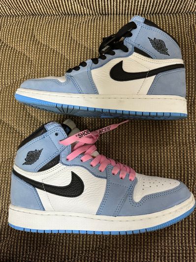 Nike GS Air Jordan 1 High "White/University Blue/Black"