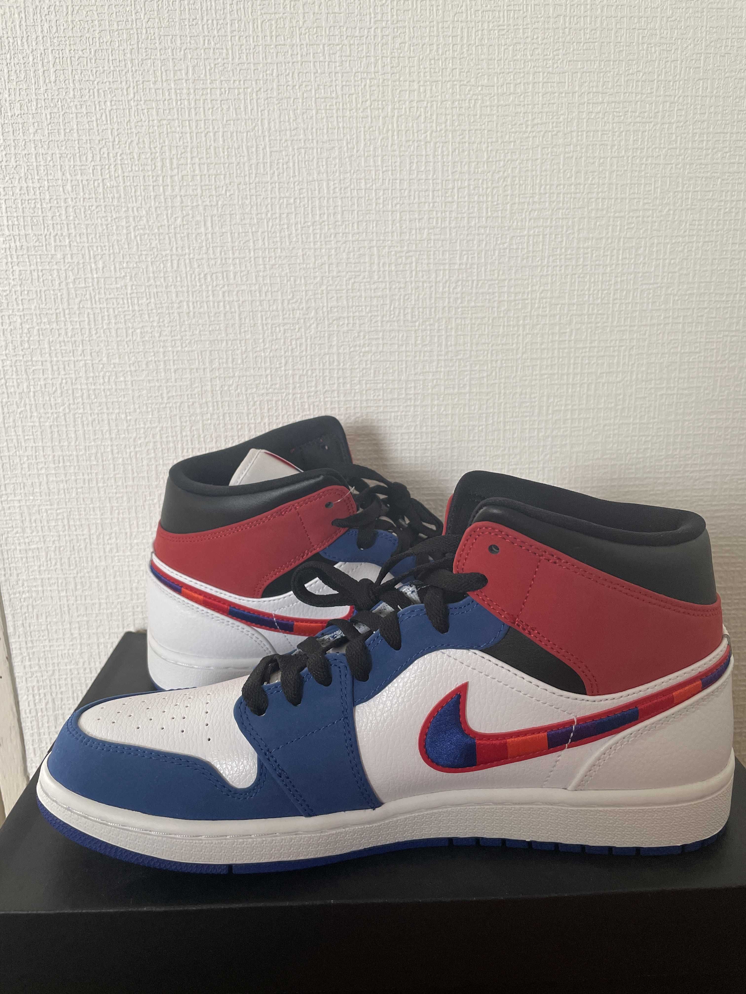 NIKE AIR JORDAN 1 MID "WHITE/BLUE/RED"