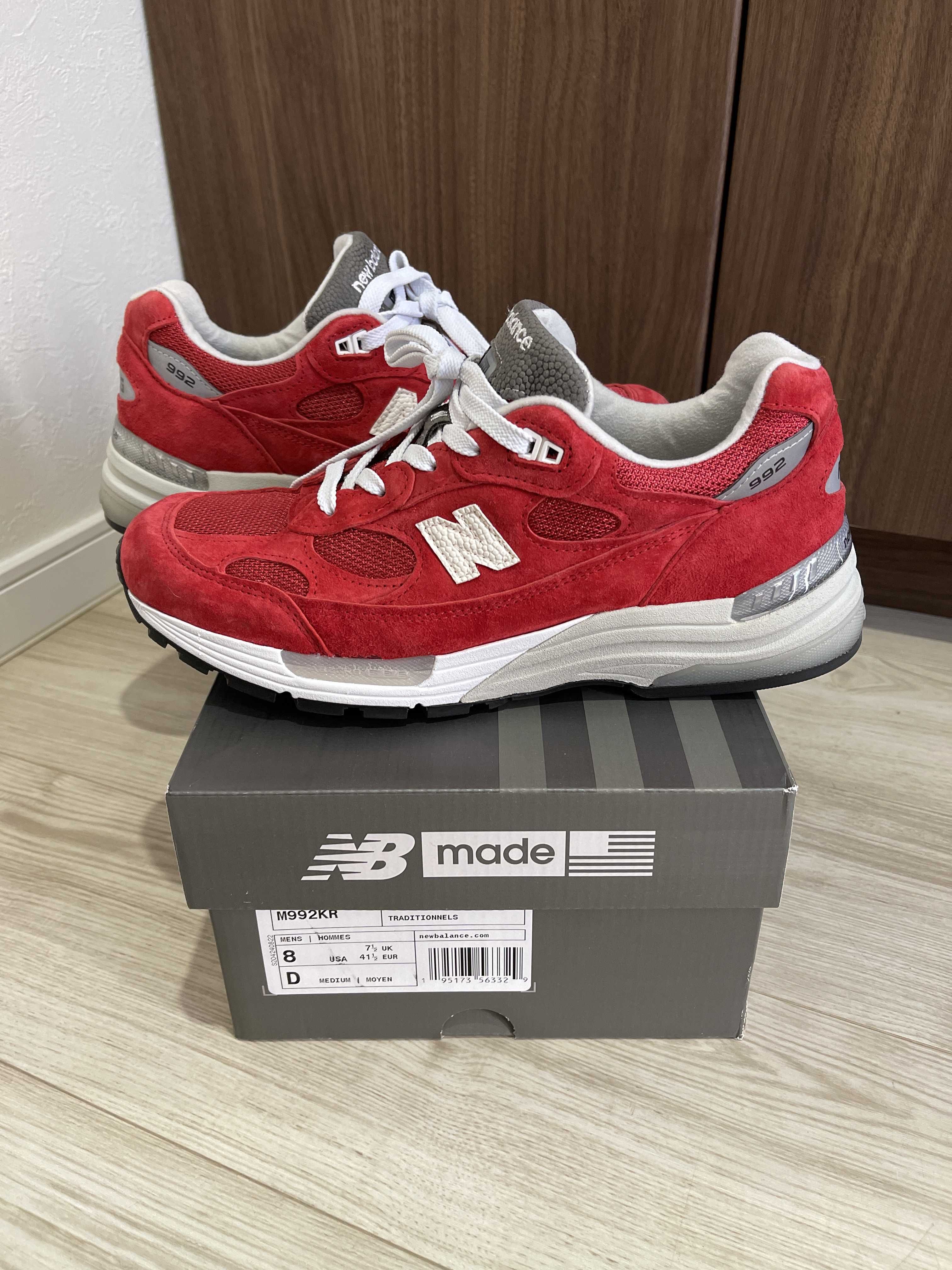 KITH × New Balance 992 Kithmas "Red"