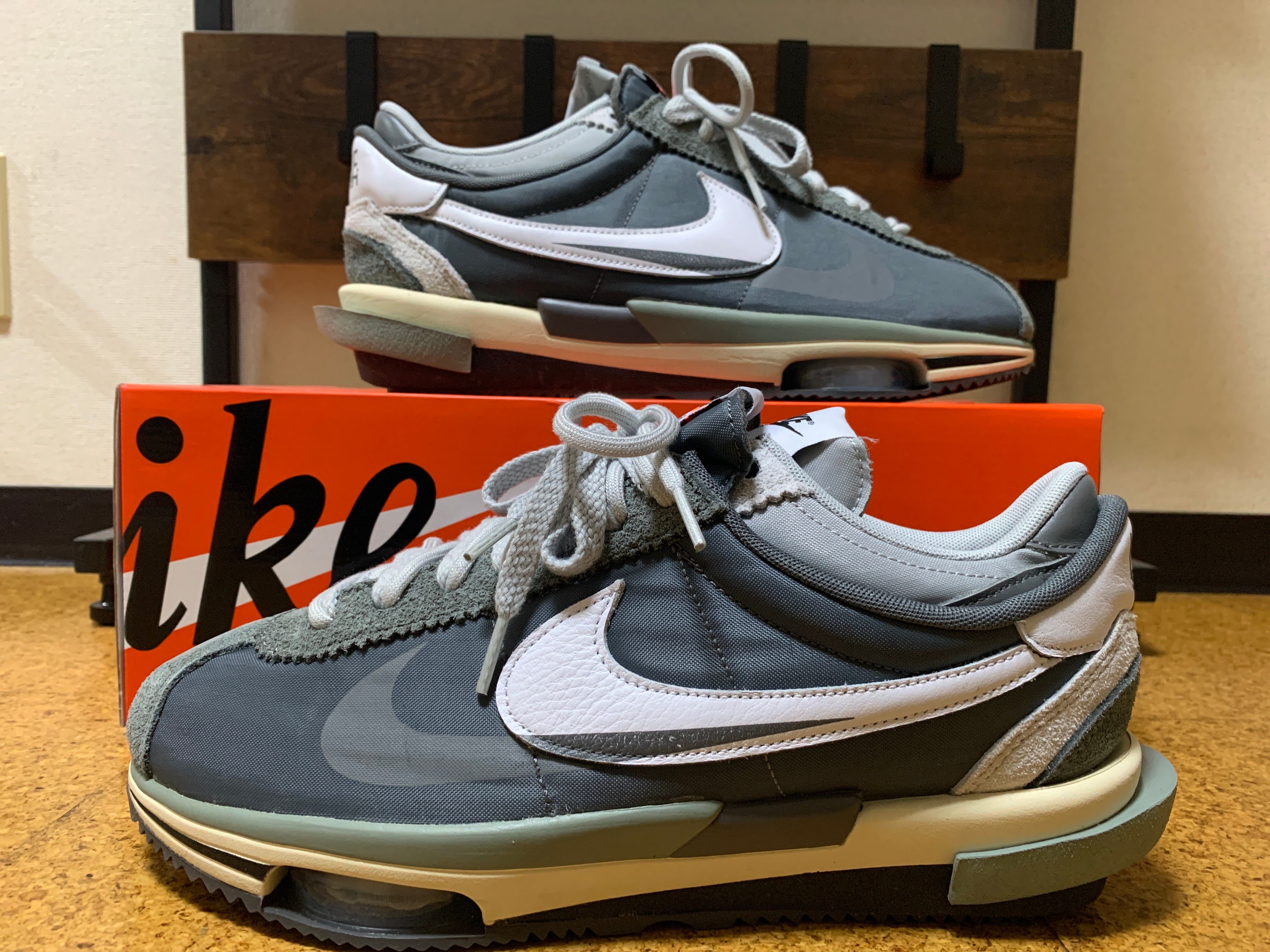 sacai × Nike Zoom Cortez "Iron Grey"