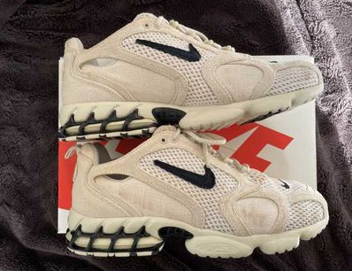 Stussy × Nike Air Zoom Spiridon CG 2 "Fossil/Black"