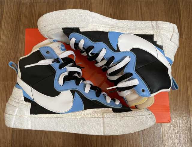 sacai × NIKE BLAZER MID "BLACK / BLUE"
