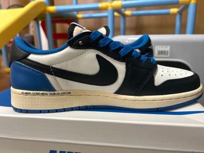 Travis Scott × fragment design × Nike Air Jordan 1 Low OG SP "Military Blue"