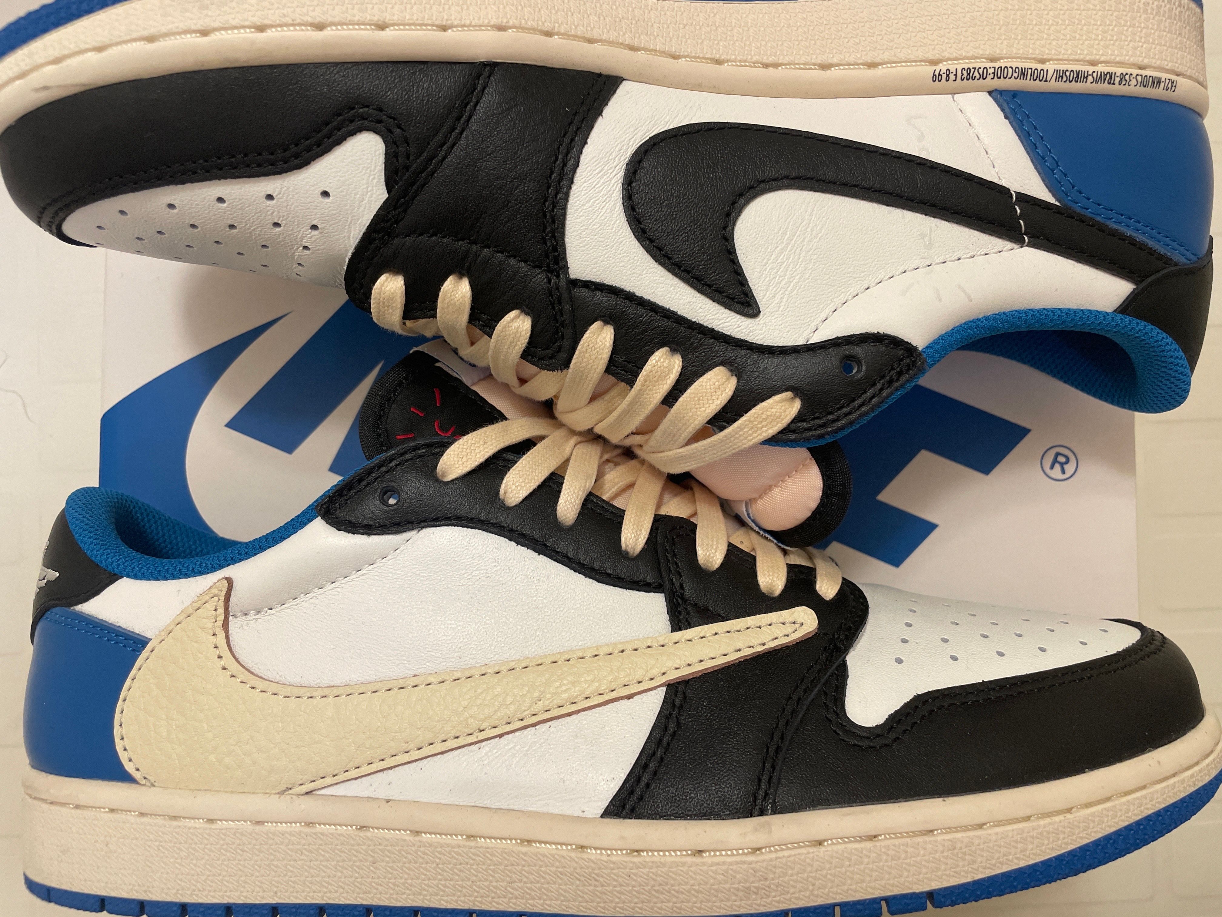 Travis Scott × fragment design × Nike Air Jordan 1 Low OG SP "Military Blue"