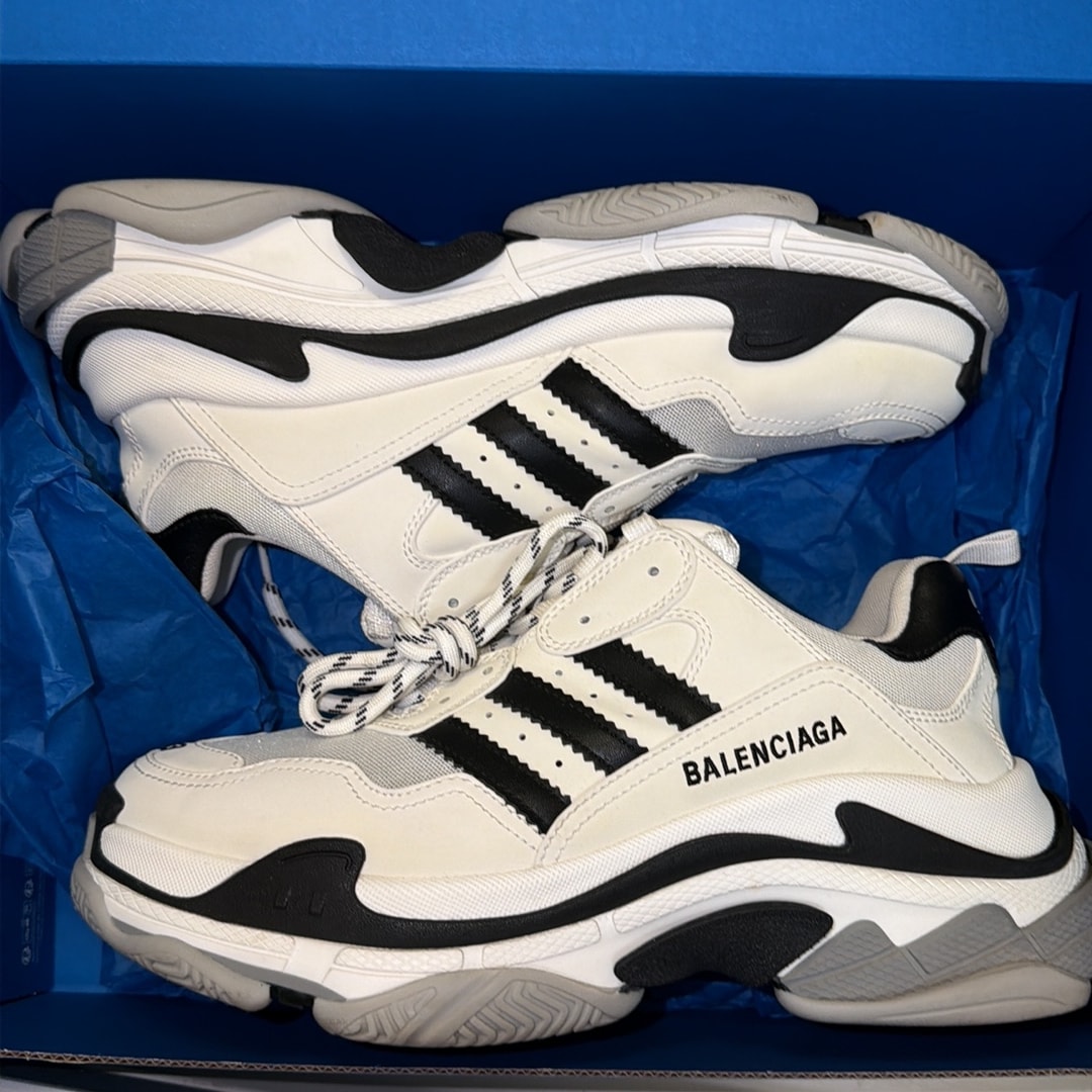 adidas × BALENCIAGA Triple S "White"
