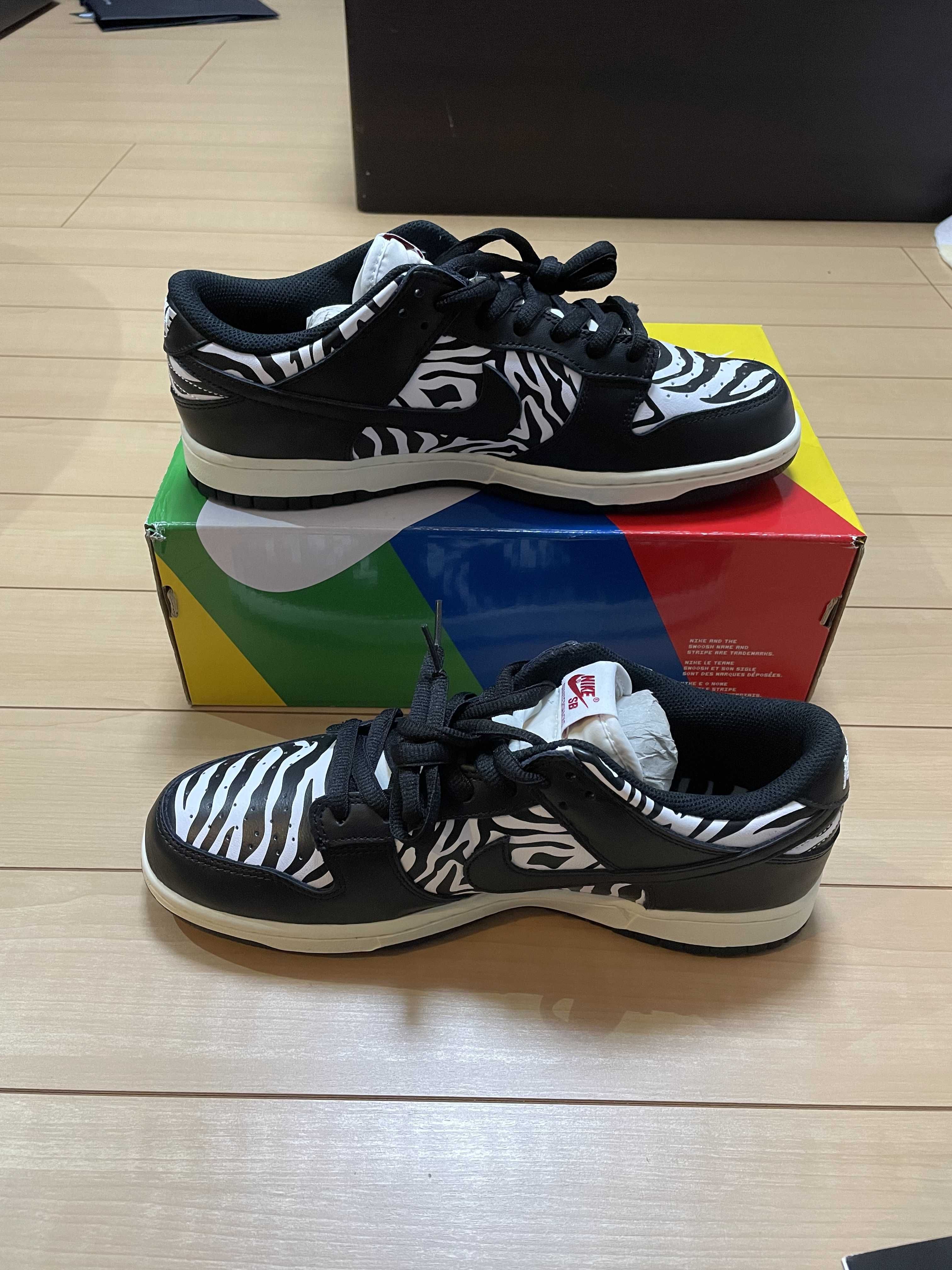 Quartersnacks × Nike SB Dunk Low "Zebra Cake/Safari"