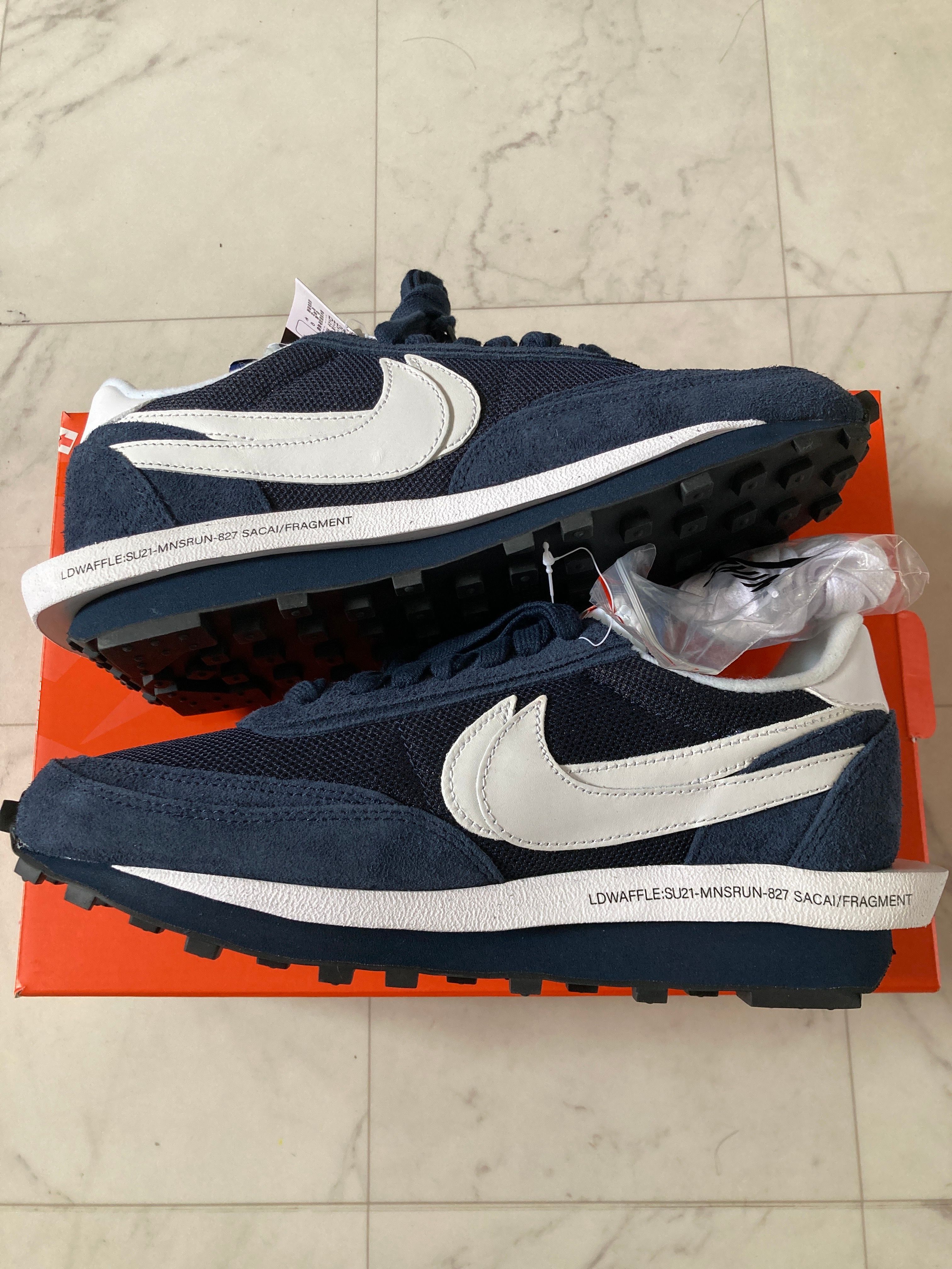 Fragment × sacai × Nike LD Waffle "Blackended Blue"