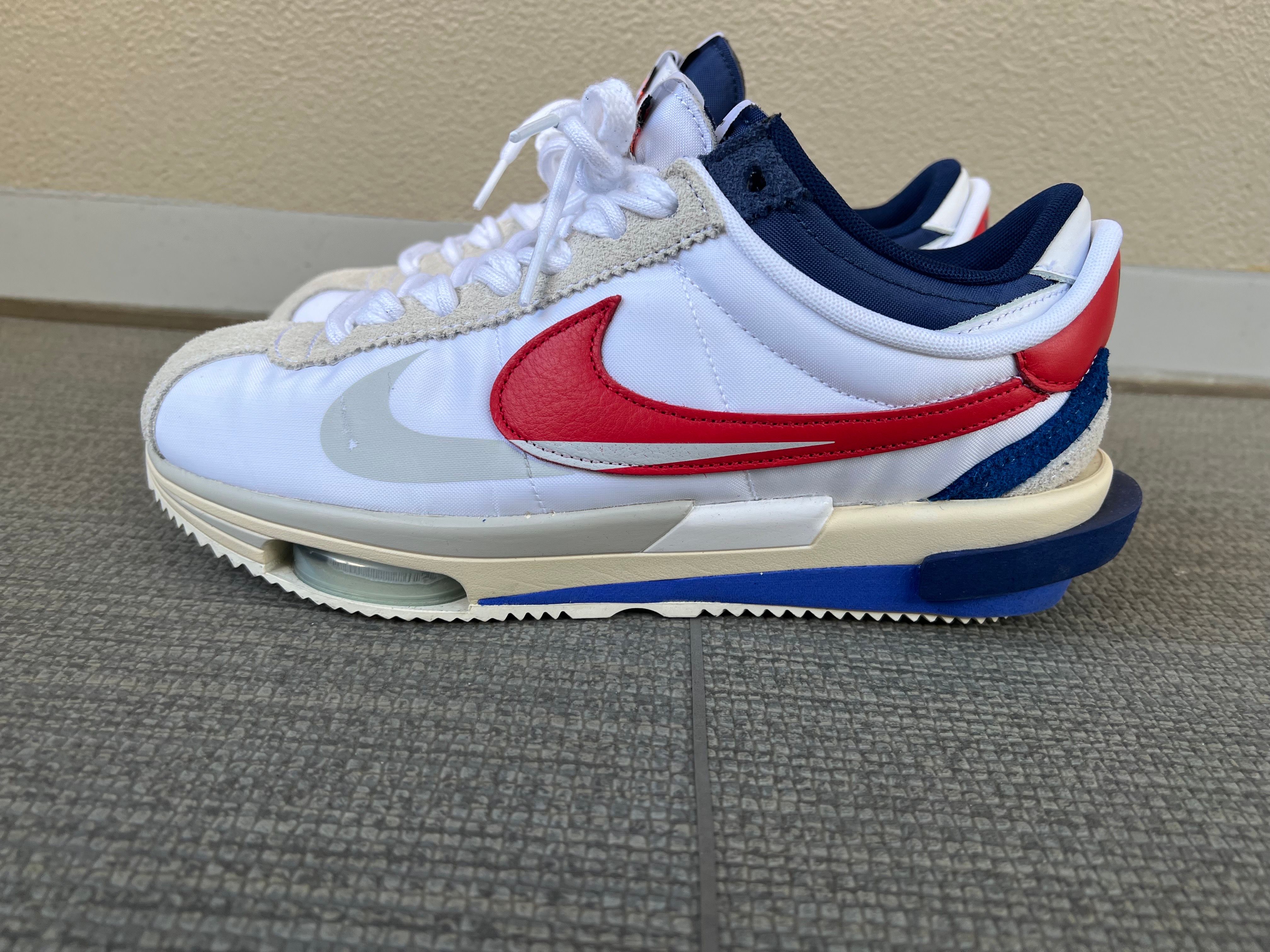 sacai × Nike Zoom Cortez "White and University Red"