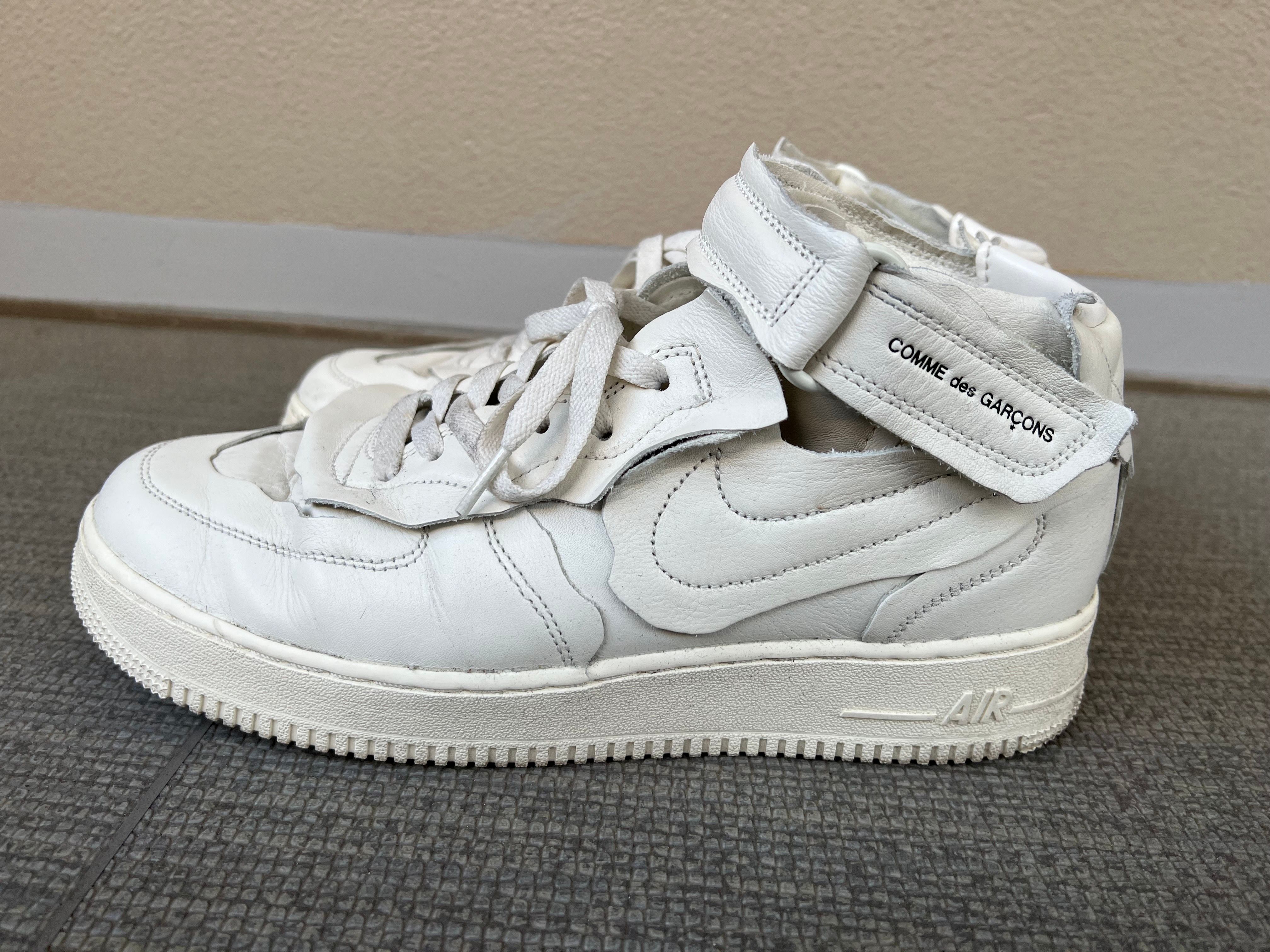 COMME des GARCONS × Nike Air Force 1 Mid "White"