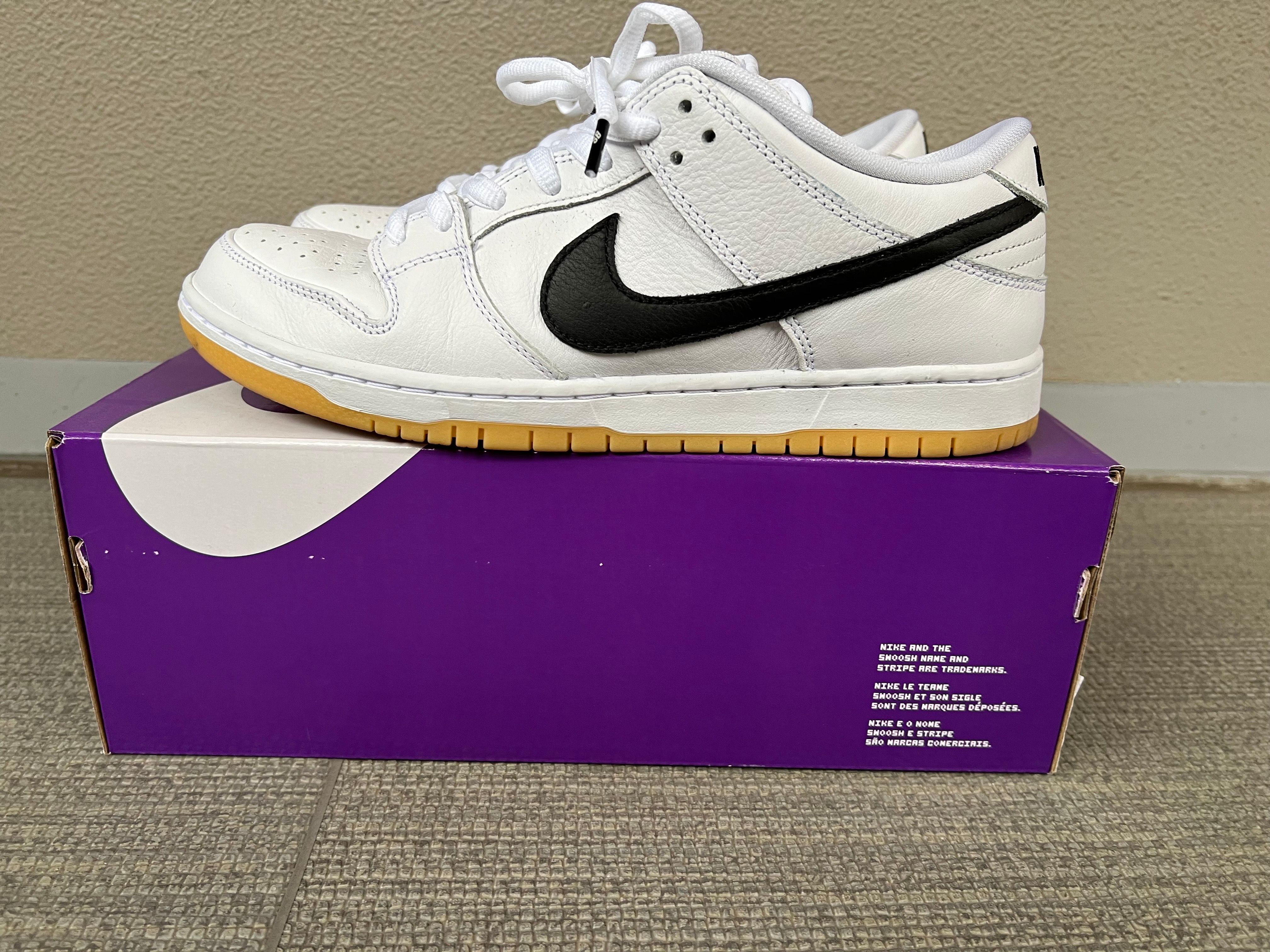 Nike SB Dunk Low Pro "White/Black-White-Gum Light Brown"