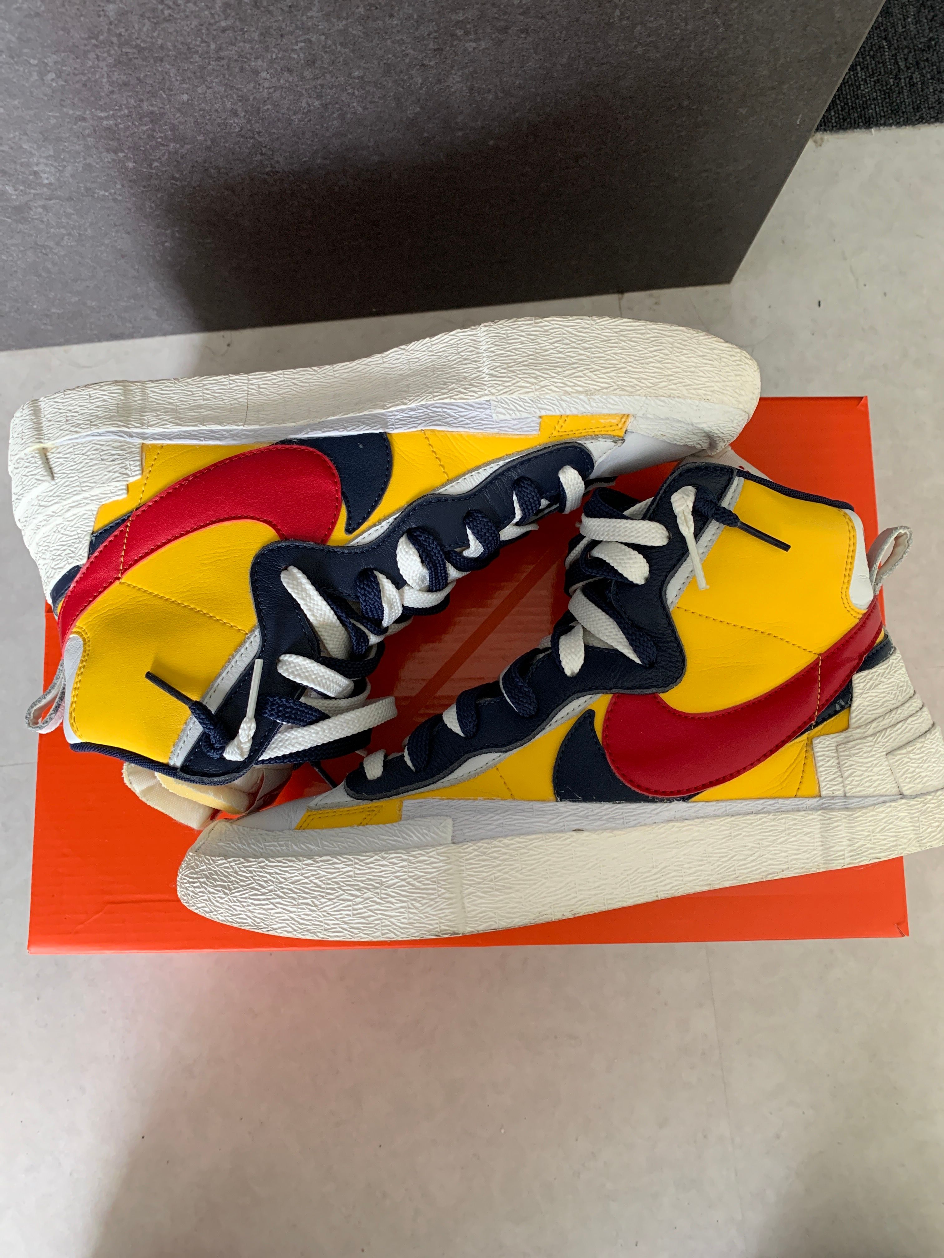 sacai × Nike Blazer Mid "Varsity Maize/Varsity Red"