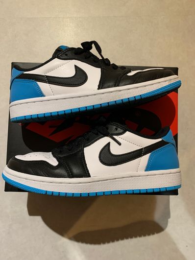 Nike Women's Air Jordan 1 Low OG "Black and Dark Powder Blue/UNC"