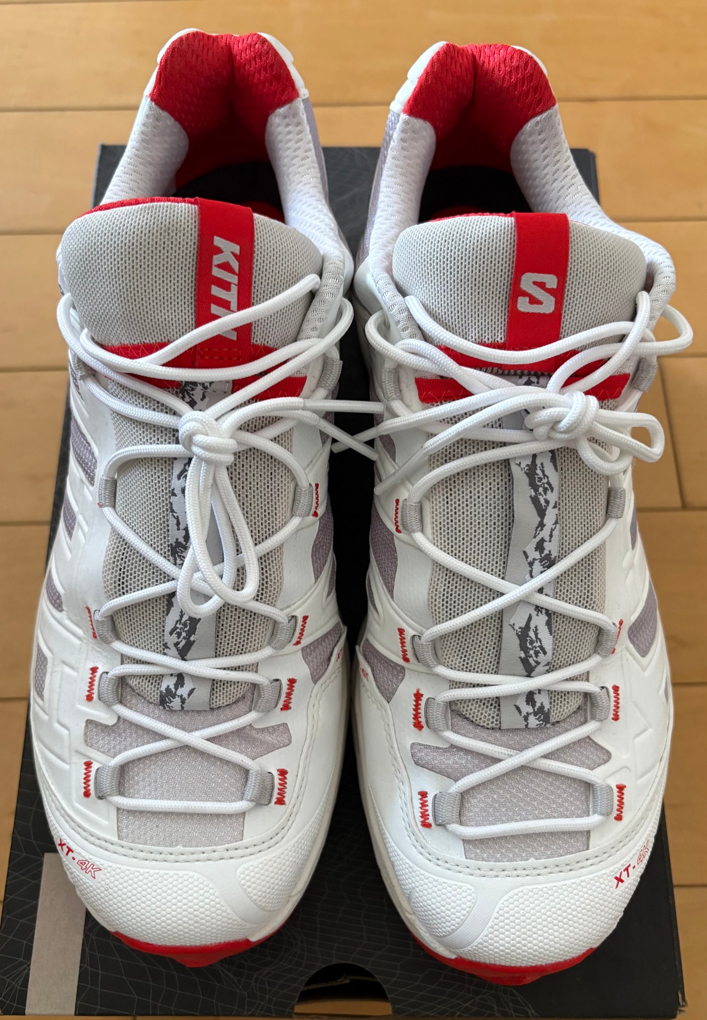 KITH × Salomon XT-4K "Bright White/Ashes of Roses/Fiery Red"