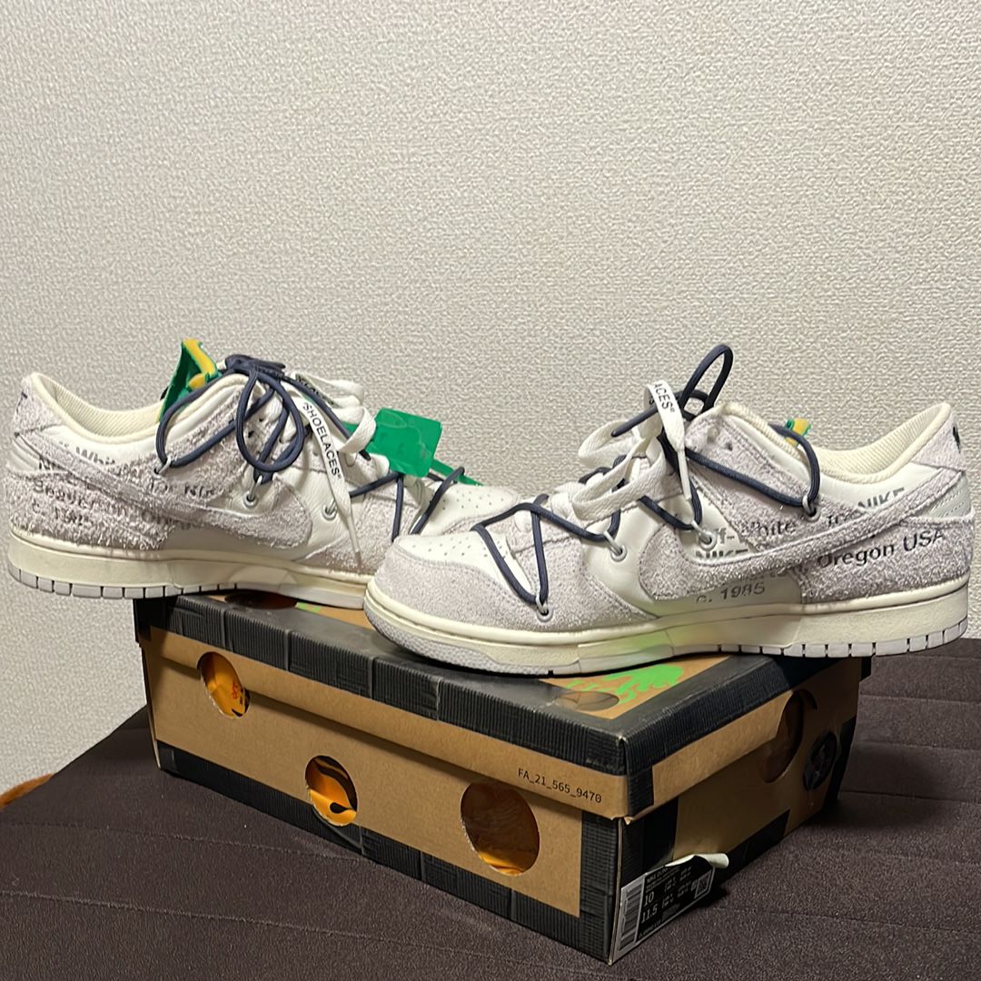 Off-White × Nike Dunk Low "Sail/Neutral Grey/Gridiron"